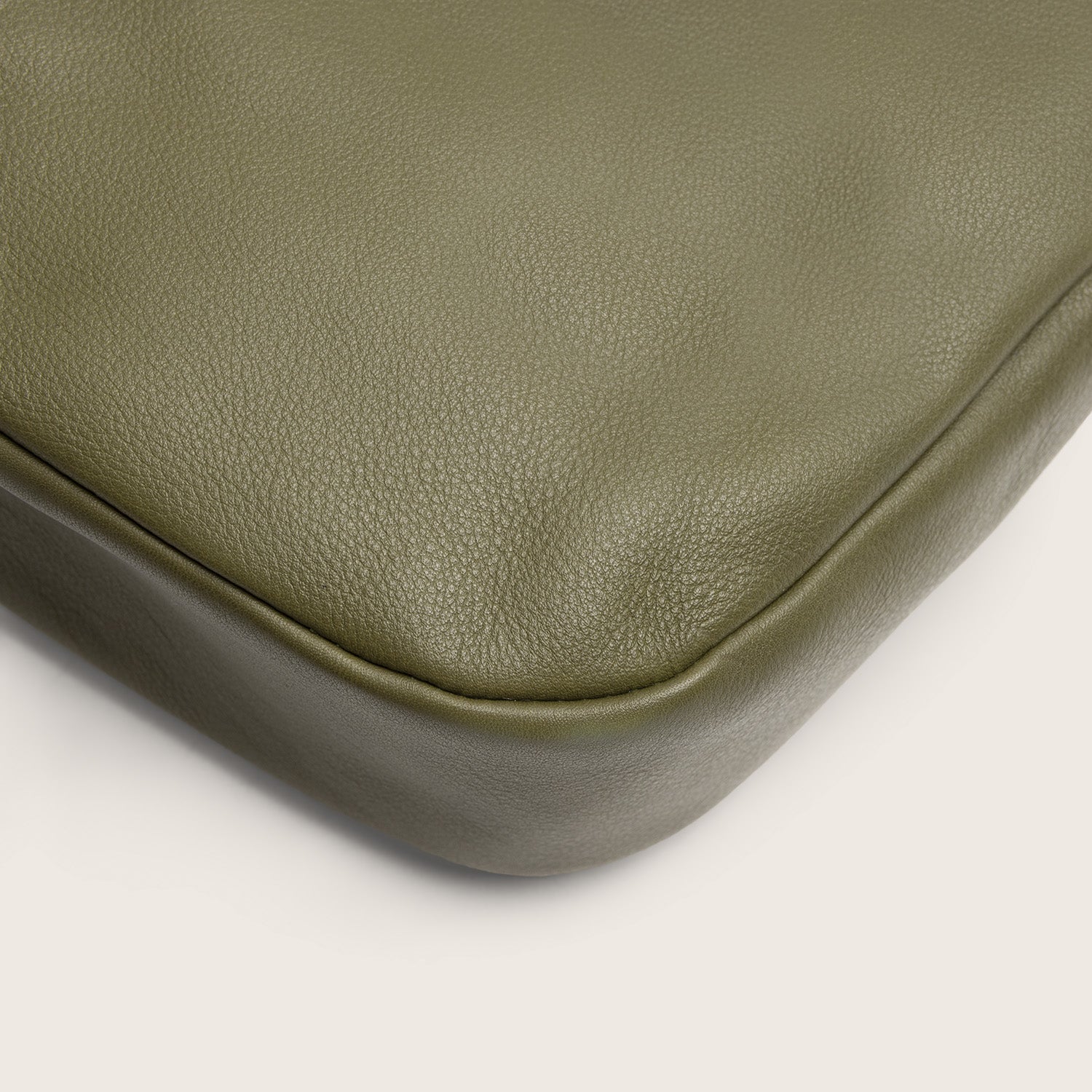 Sac Porté Épaule en Cuir Vert Olive Maris