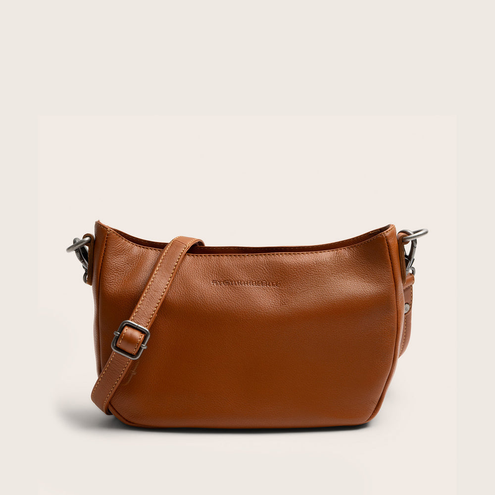 Sac Porté Épaule en Cuir Cognac Maris