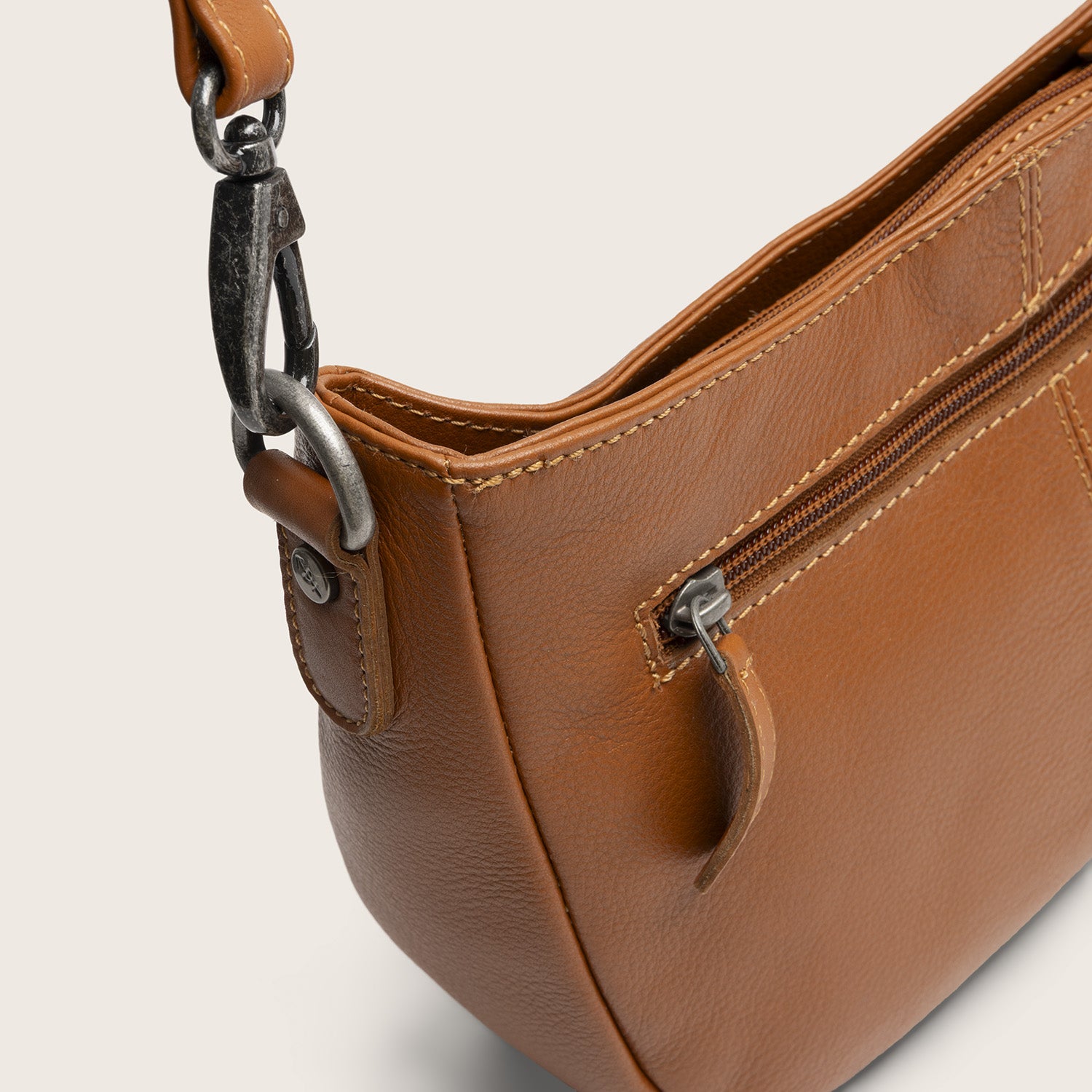 Sac Porté Épaule en Cuir Cognac Maris