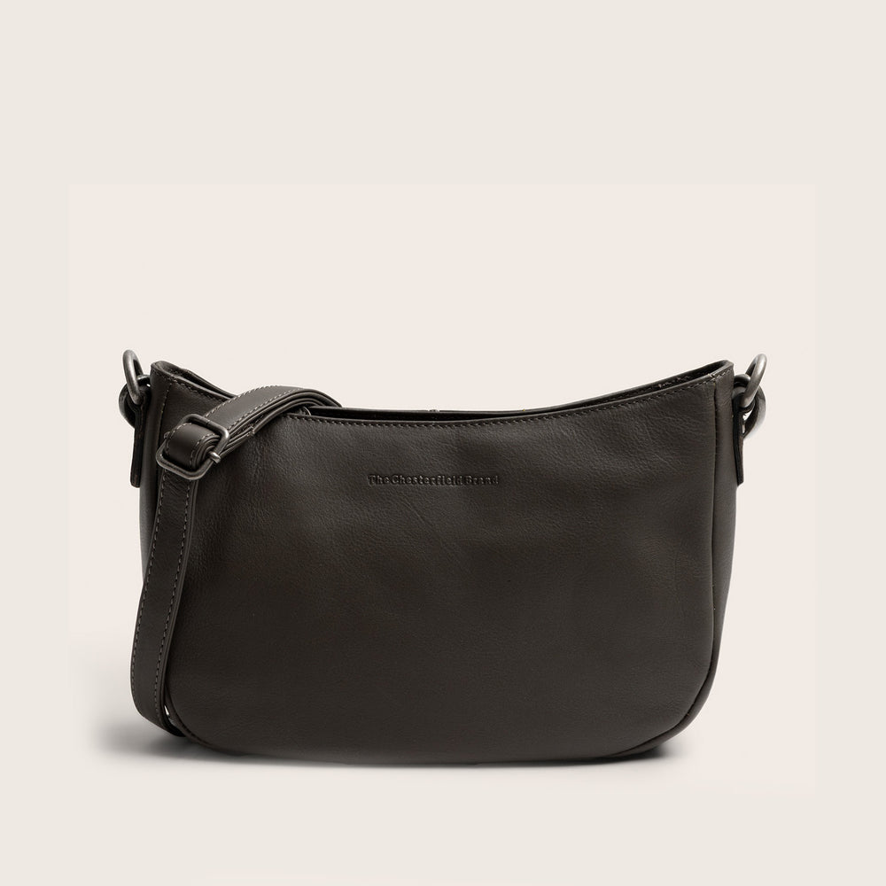 Sac Porté Épaule en Cuir Gris Argile Maris