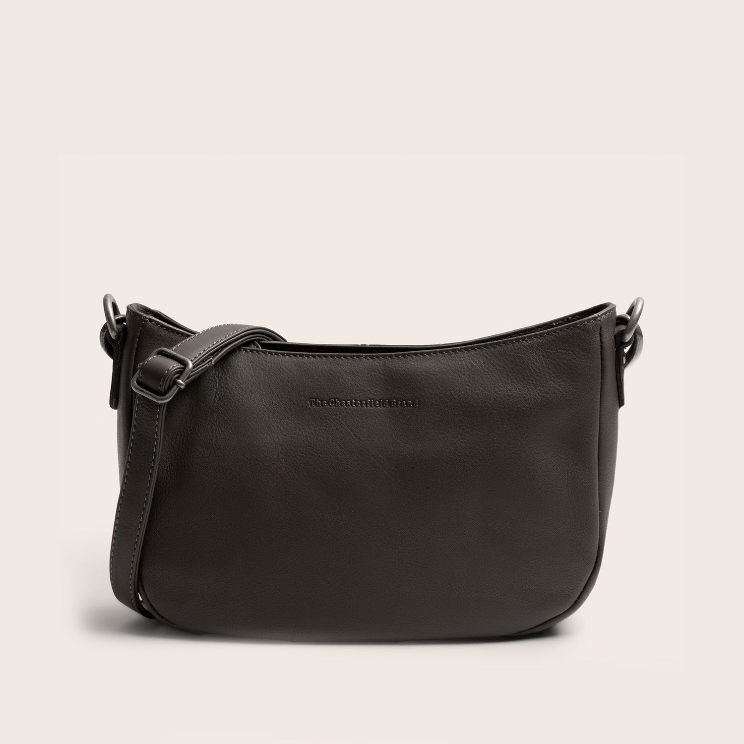 Sac Porté Épaule en Cuir Gris Argile Maris