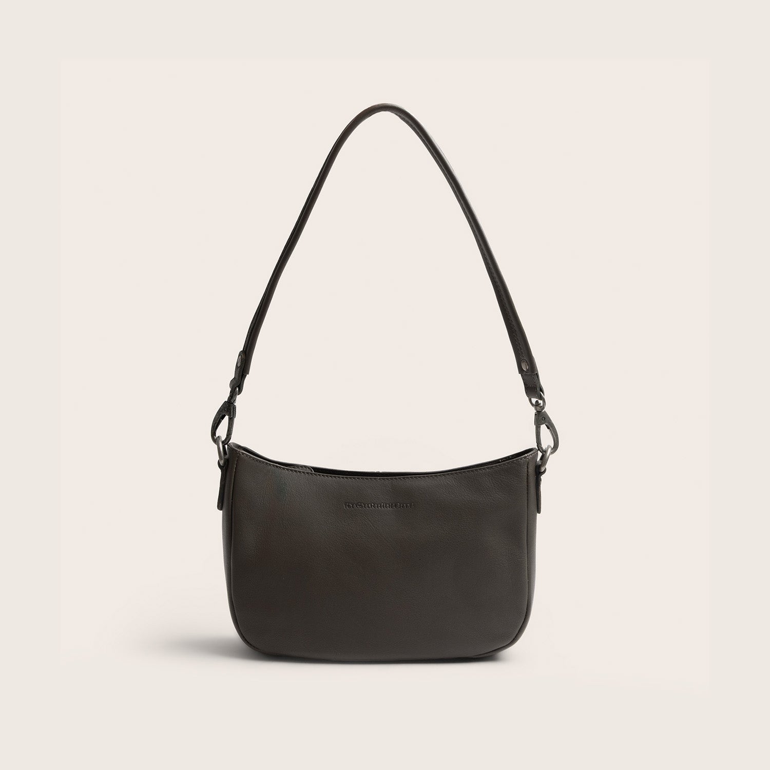 Sac Porté Épaule en Cuir Gris Argile Maris