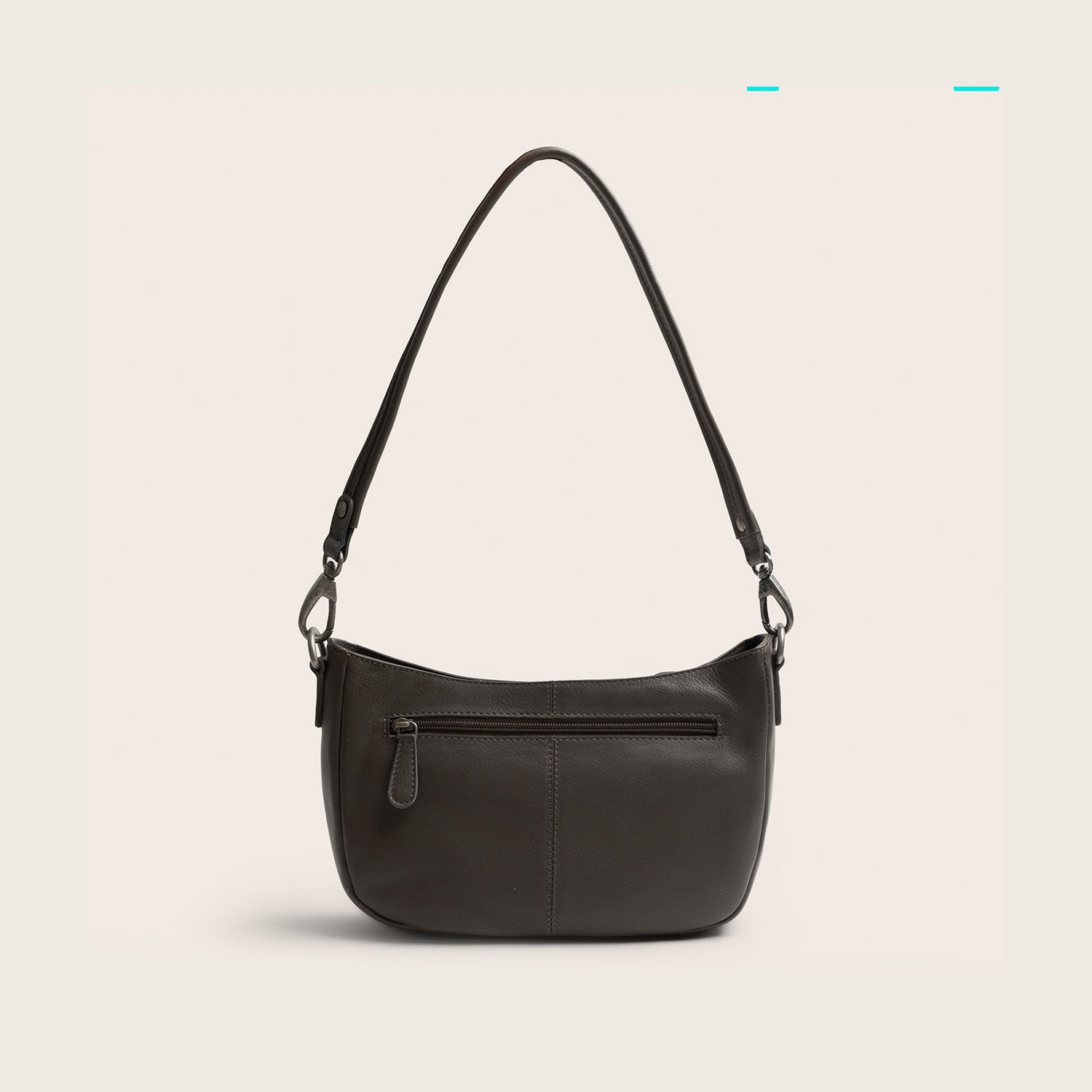 Sac Porté Épaule en Cuir Gris Argile Maris