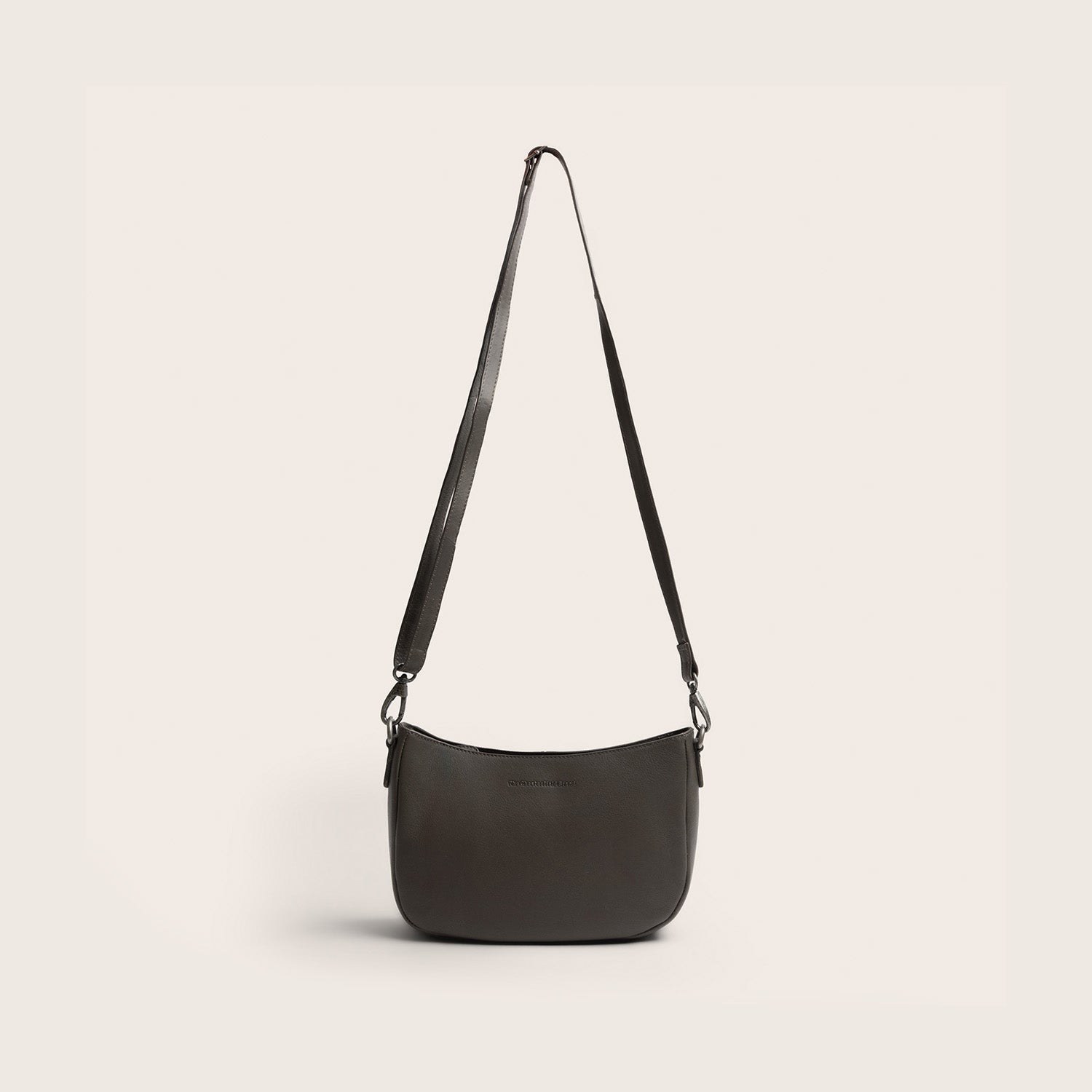 Sac Porté Épaule en Cuir Gris Argile Maris