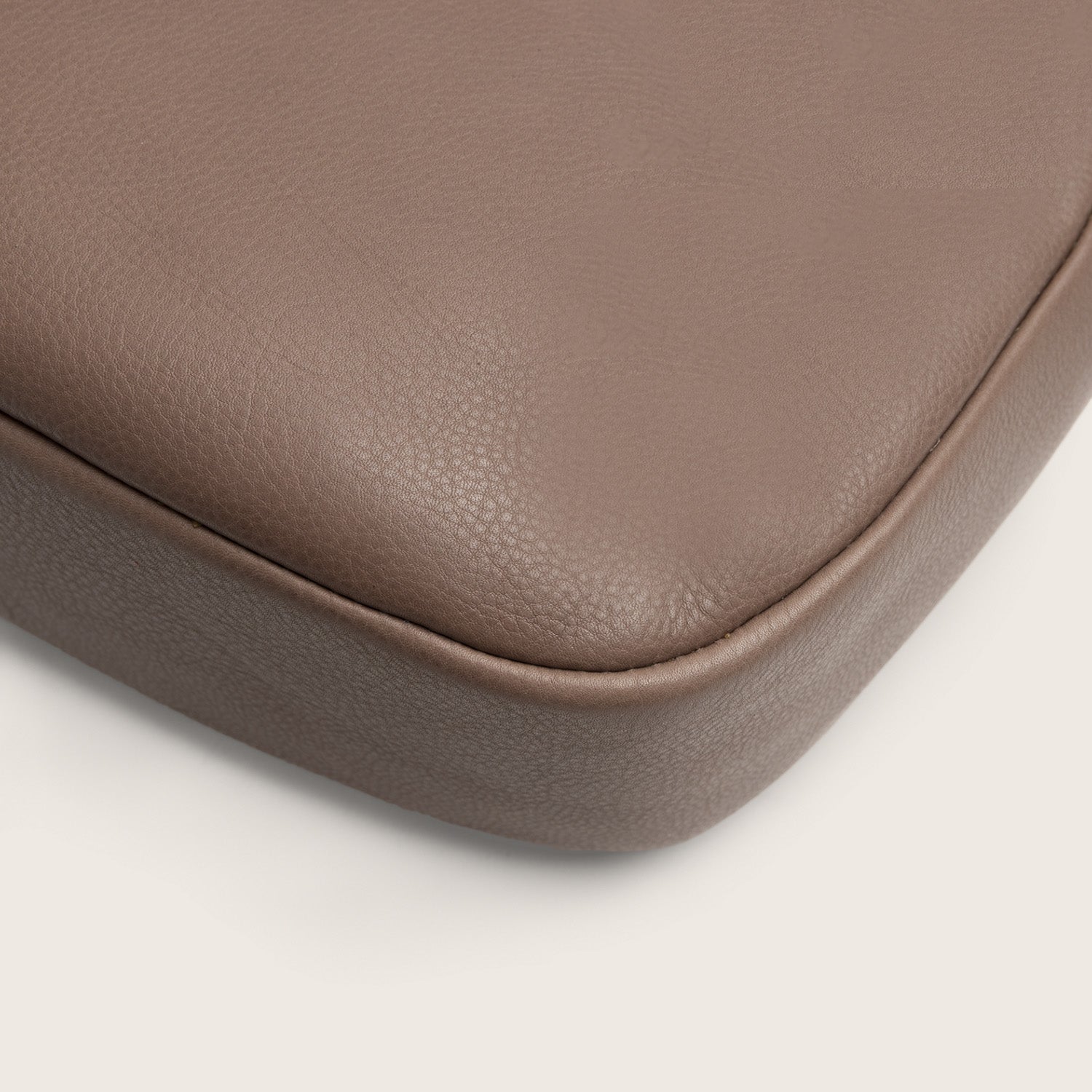 Sac Porté Épaule en Cuir Taupe Foncé Maris
