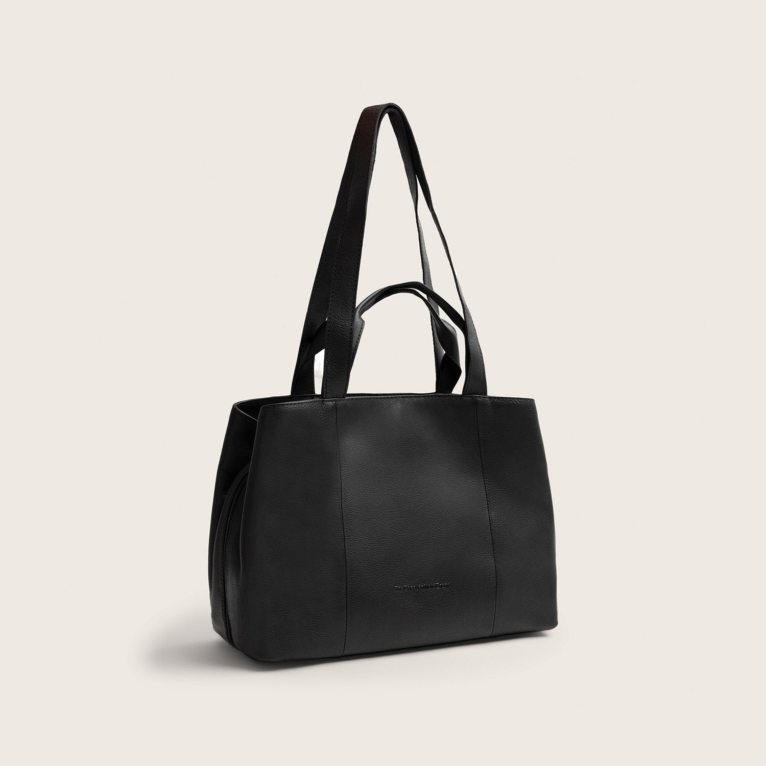 Sac Porté Épaule en Cuir Noir Nerissa
