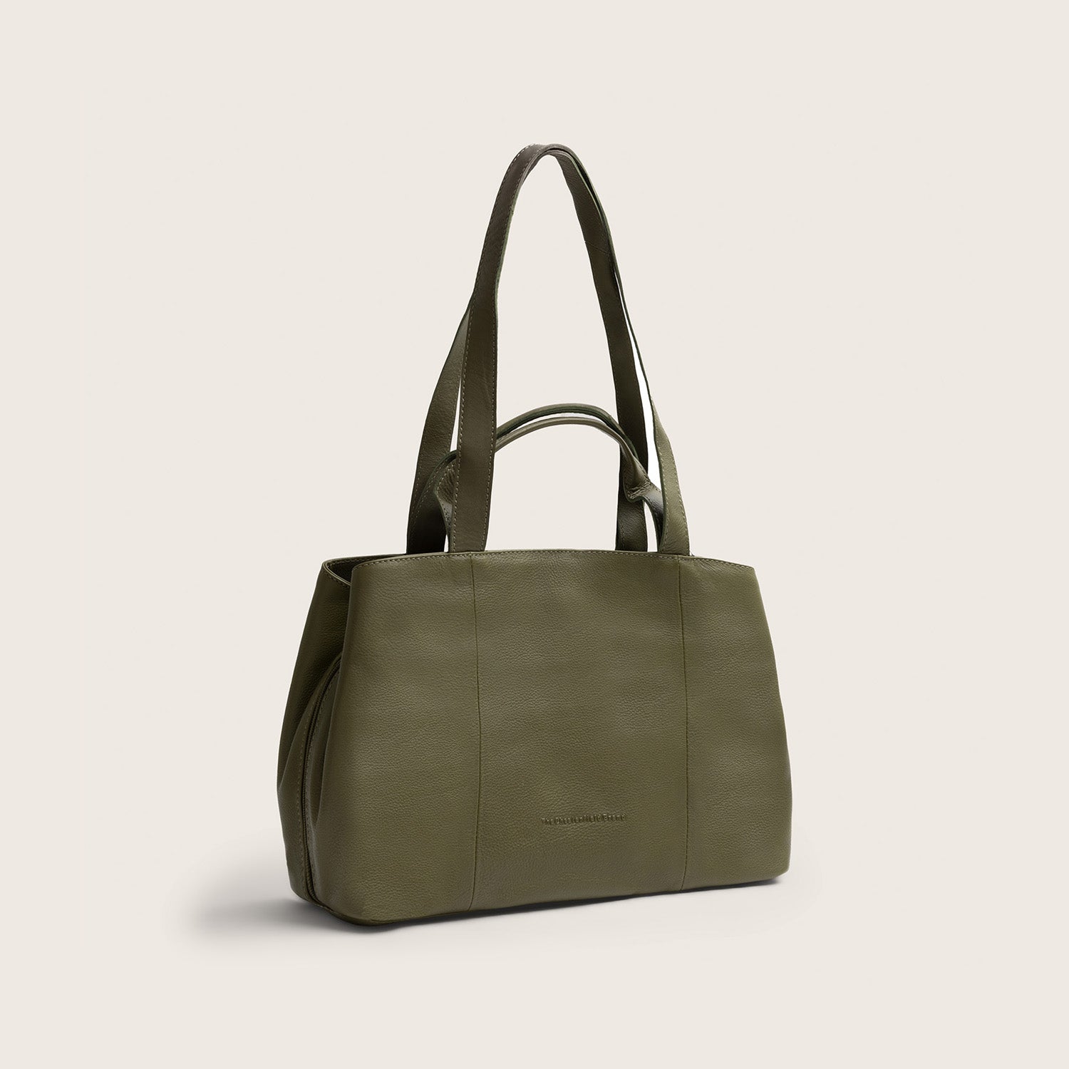 Sac Porté Épaule en Cuir Vert Olive Nerissa