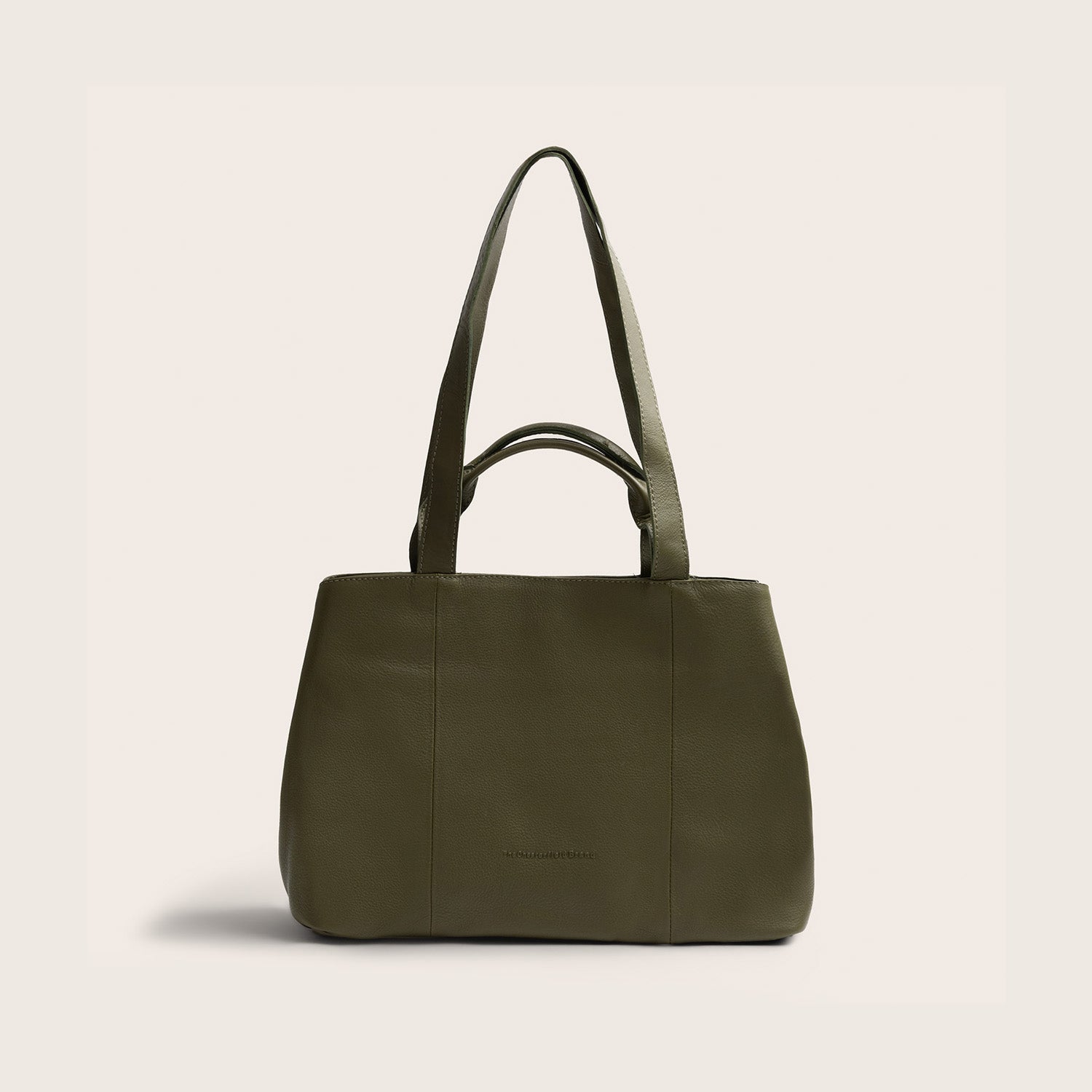 Sac Porté Épaule en Cuir Vert Olive Nerissa
