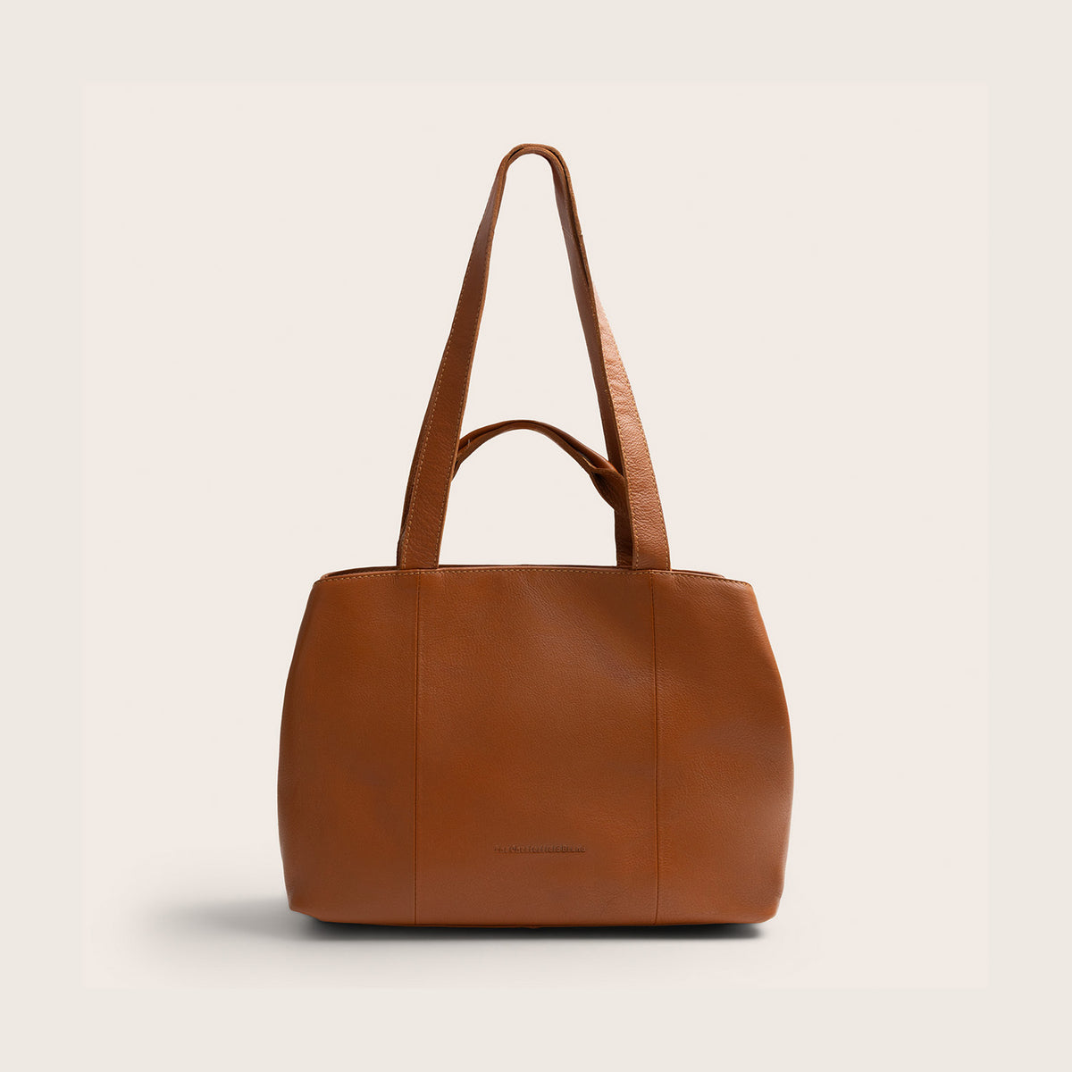 Sac Porté Épaule en Cuir Cognac Nerissa