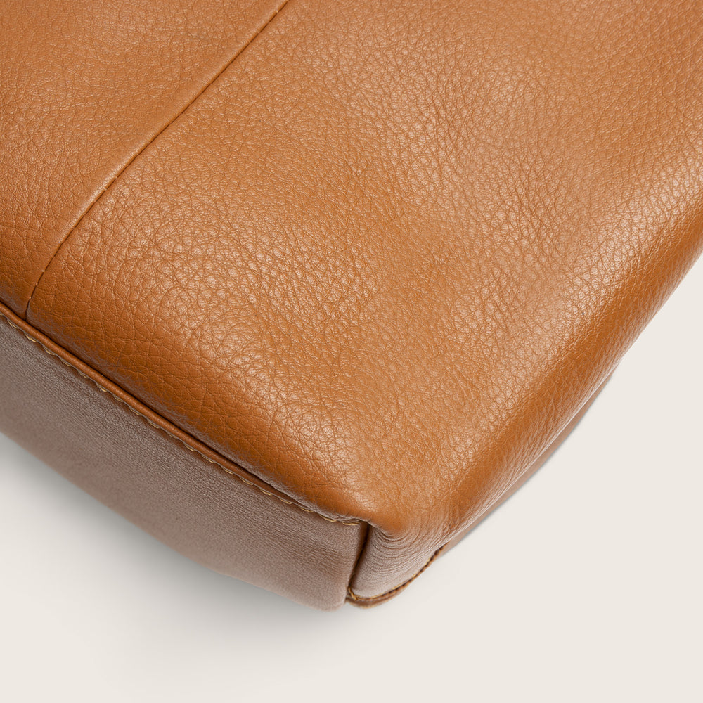 Sac Porté Épaule en Cuir Cognac Nerissa
