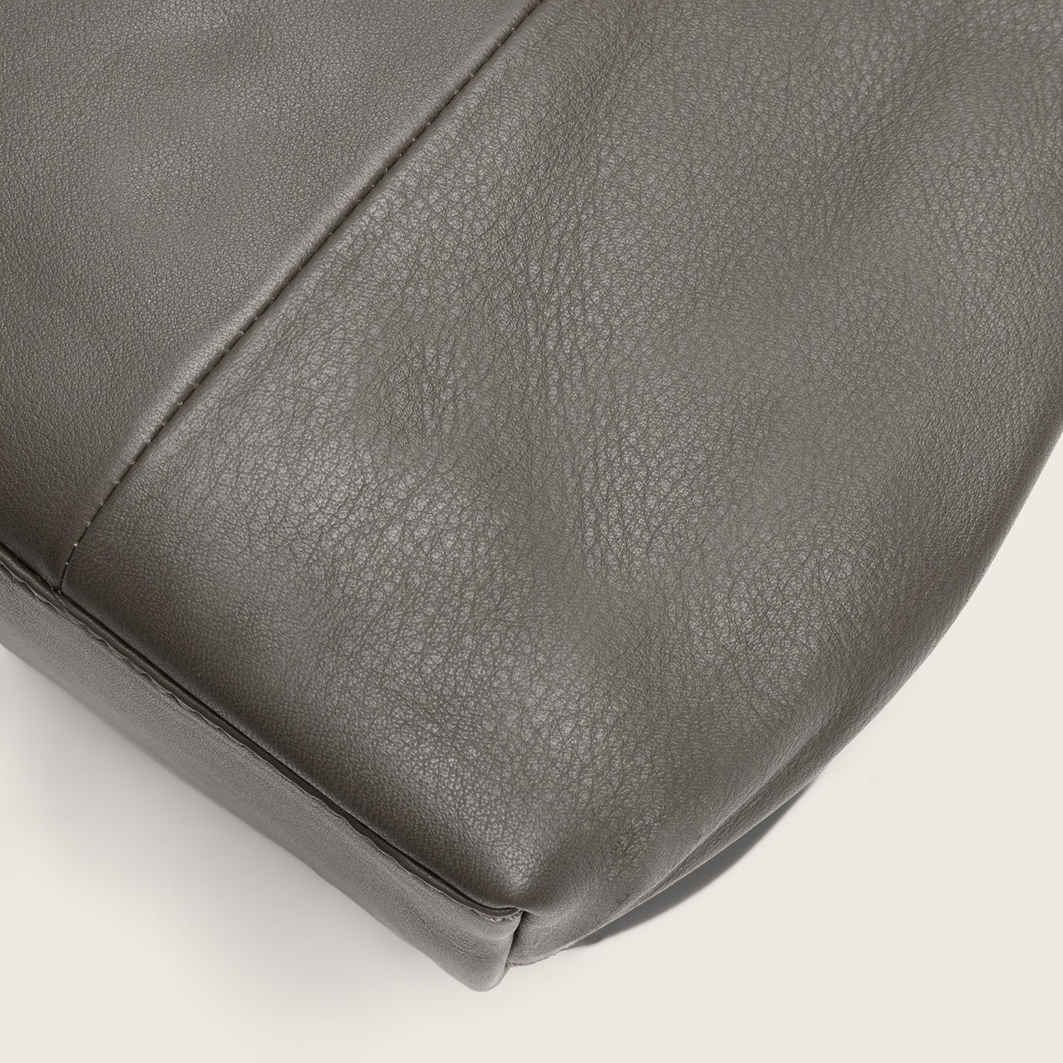 Sac Porté Épaule en Cuir Gris Argile Nerissa