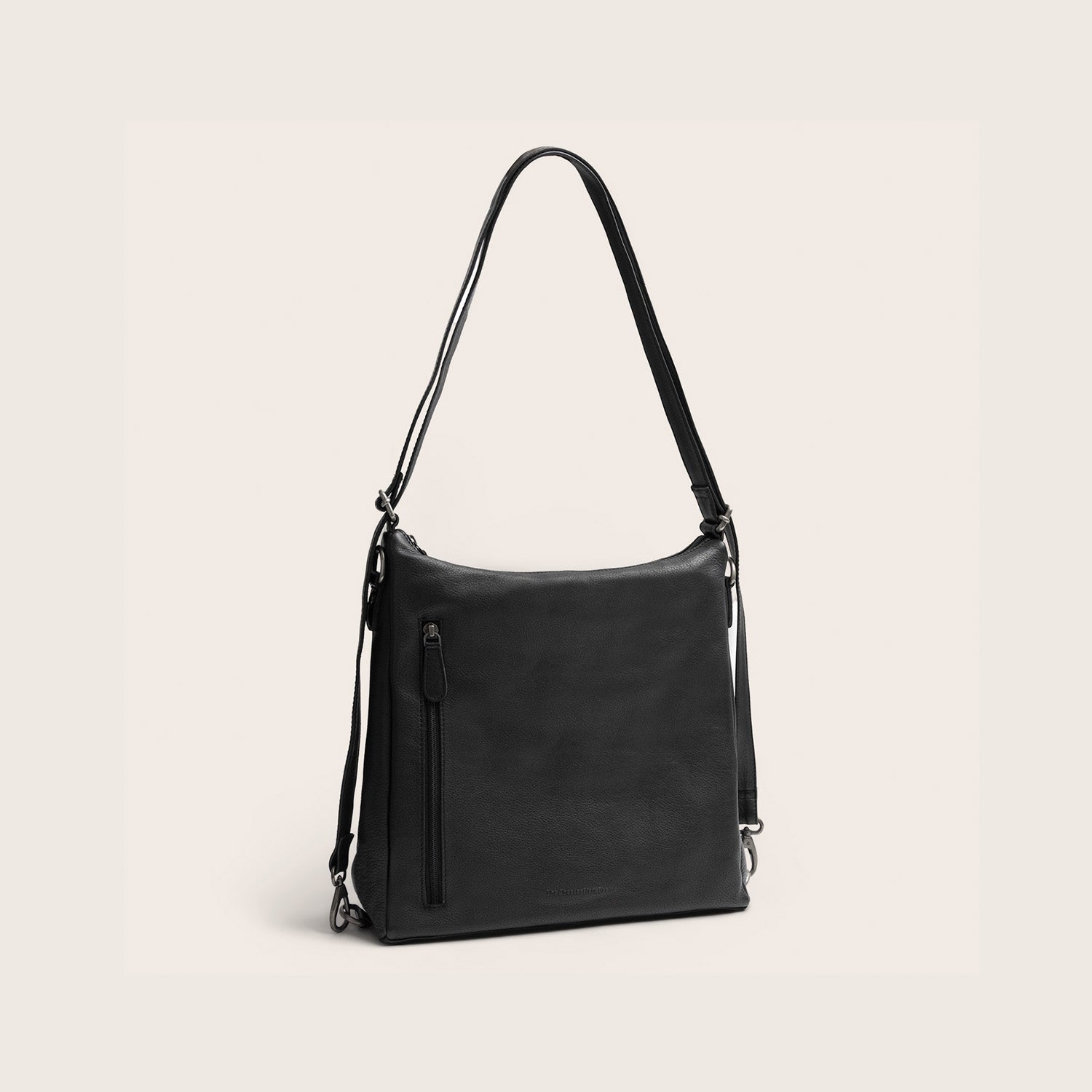 Sac Porté Épaule en Cuir Noir Azura