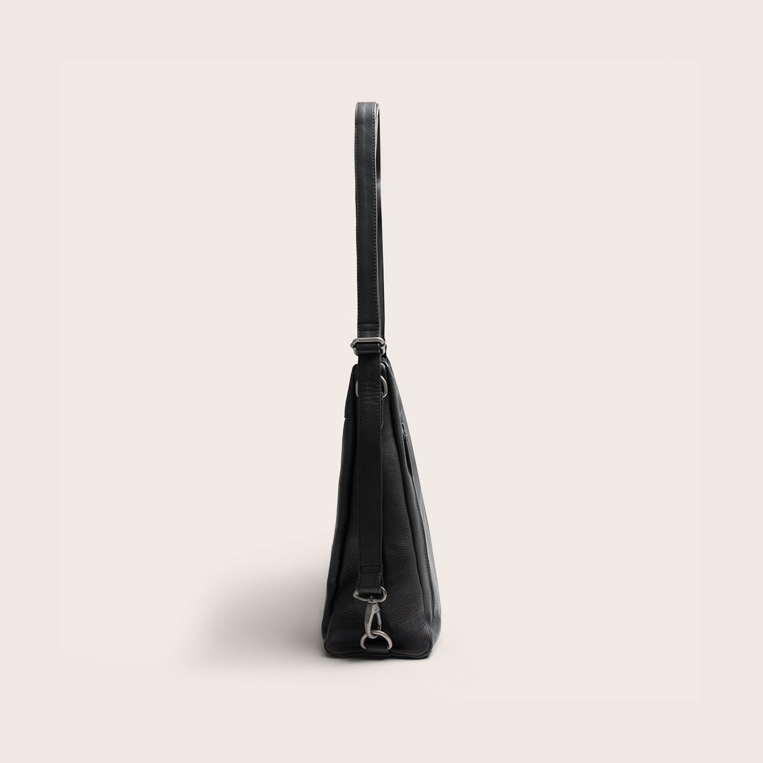 Sac Porté Épaule en Cuir Noir Azura