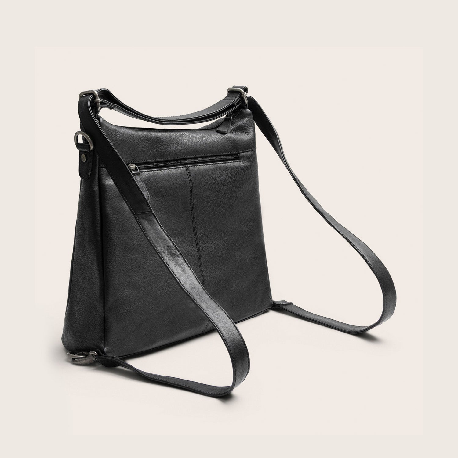 Sac Porté Épaule en Cuir Noir Azura