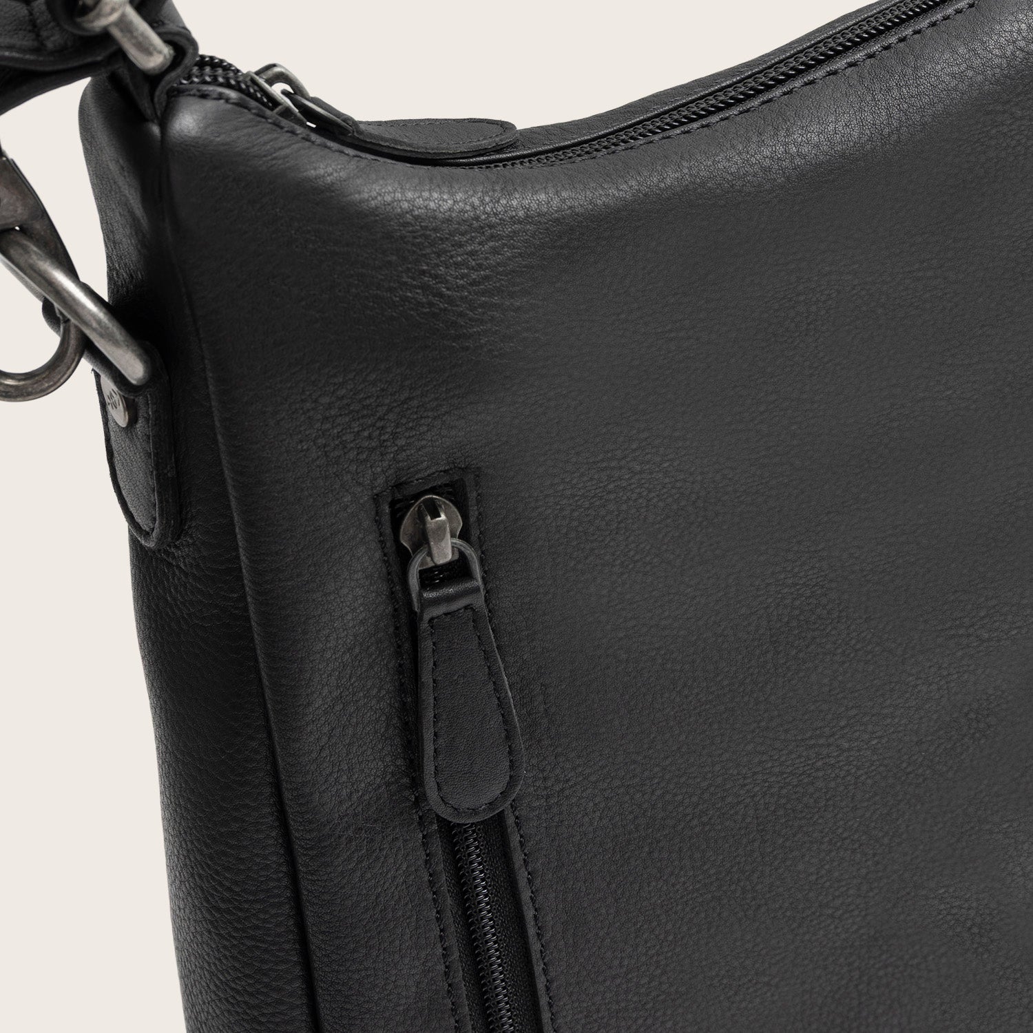 Sac Porté Épaule en Cuir Noir Azura