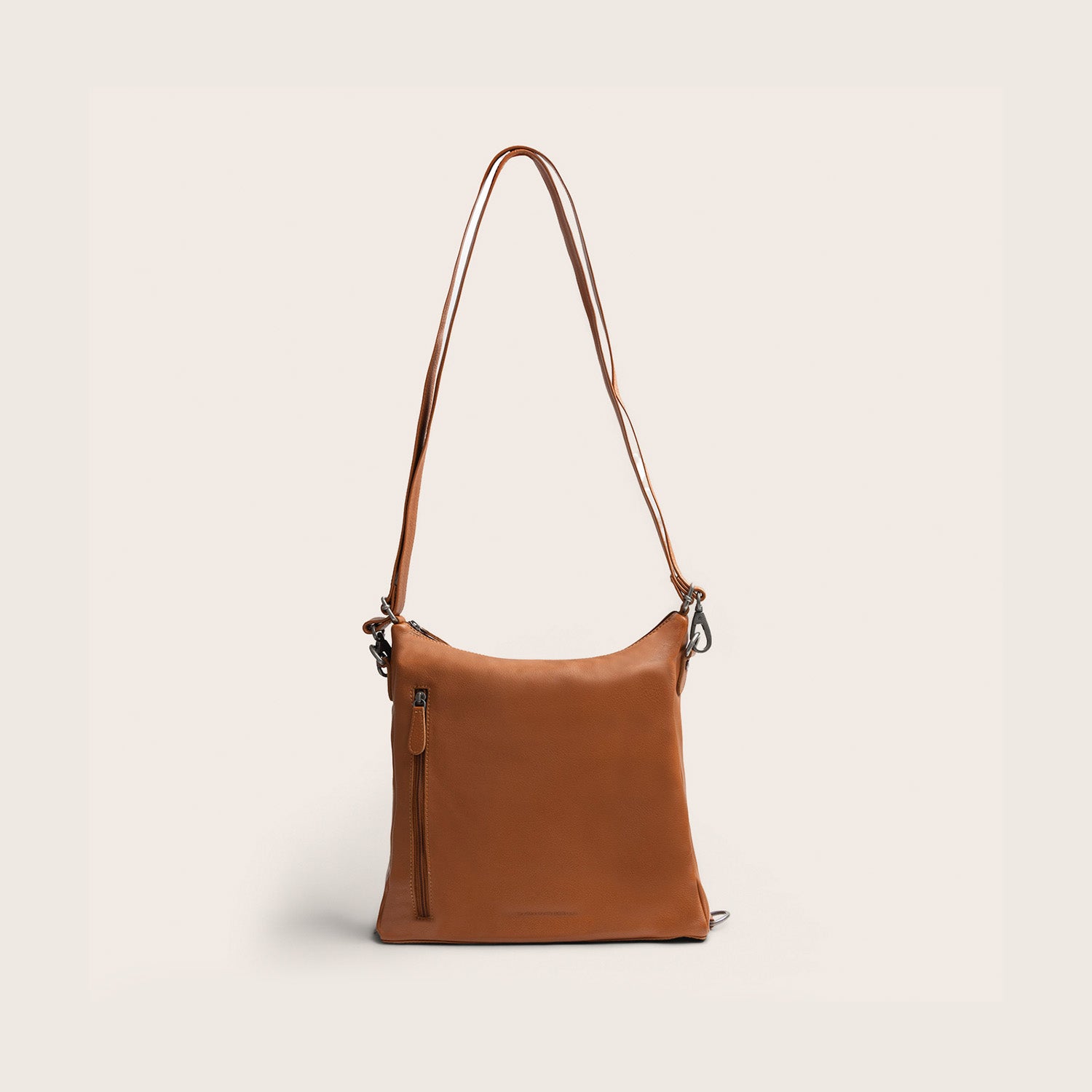 Sac Porté Épaule en Cuir Cognac Azura