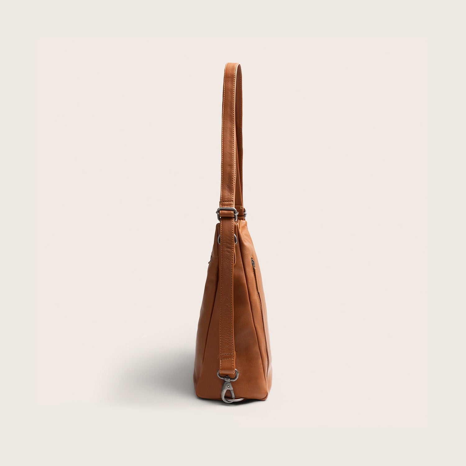 Sac Porté Épaule en Cuir Cognac Azura