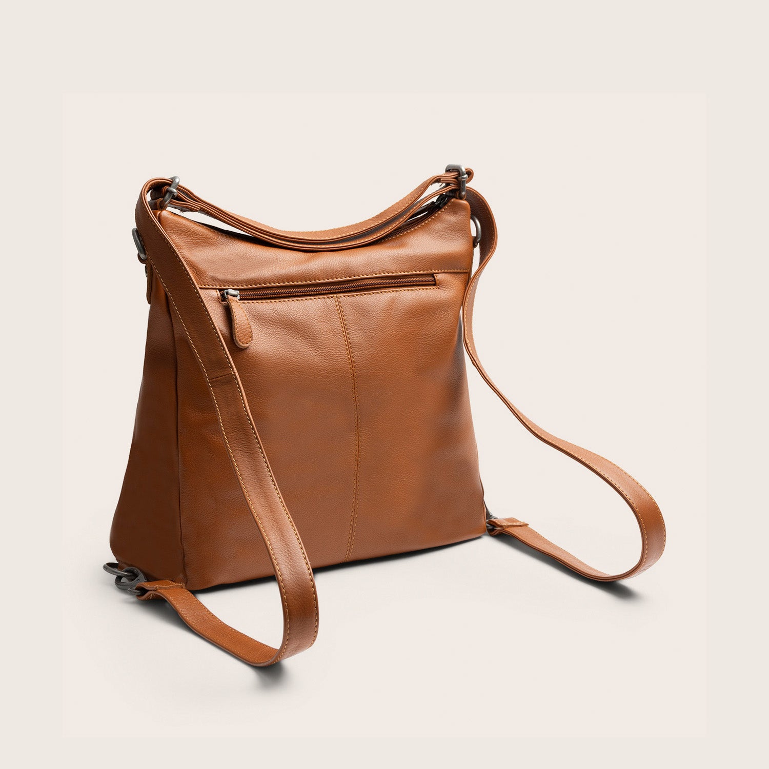 Sac Porté Épaule en Cuir Cognac Azura