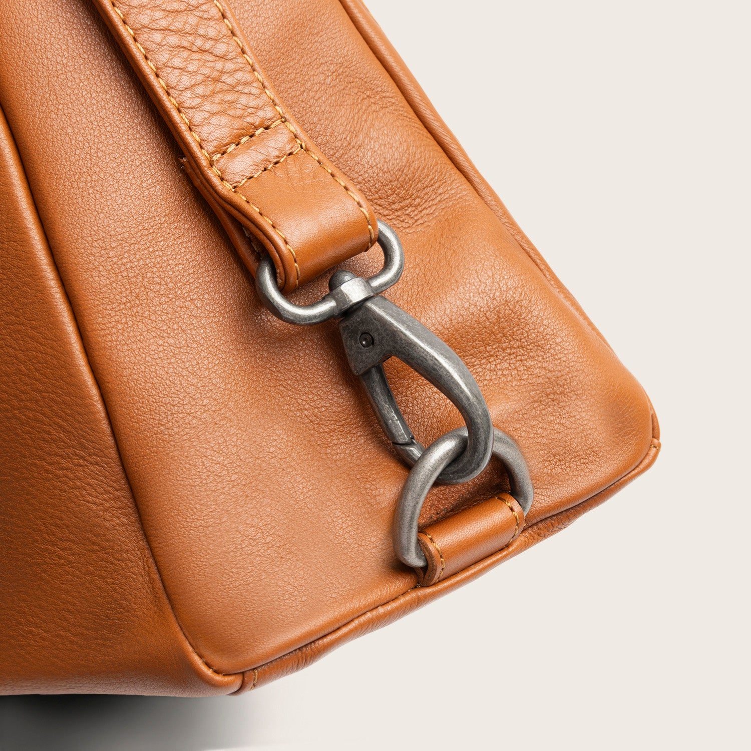 Sac Porté Épaule en Cuir Cognac Azura