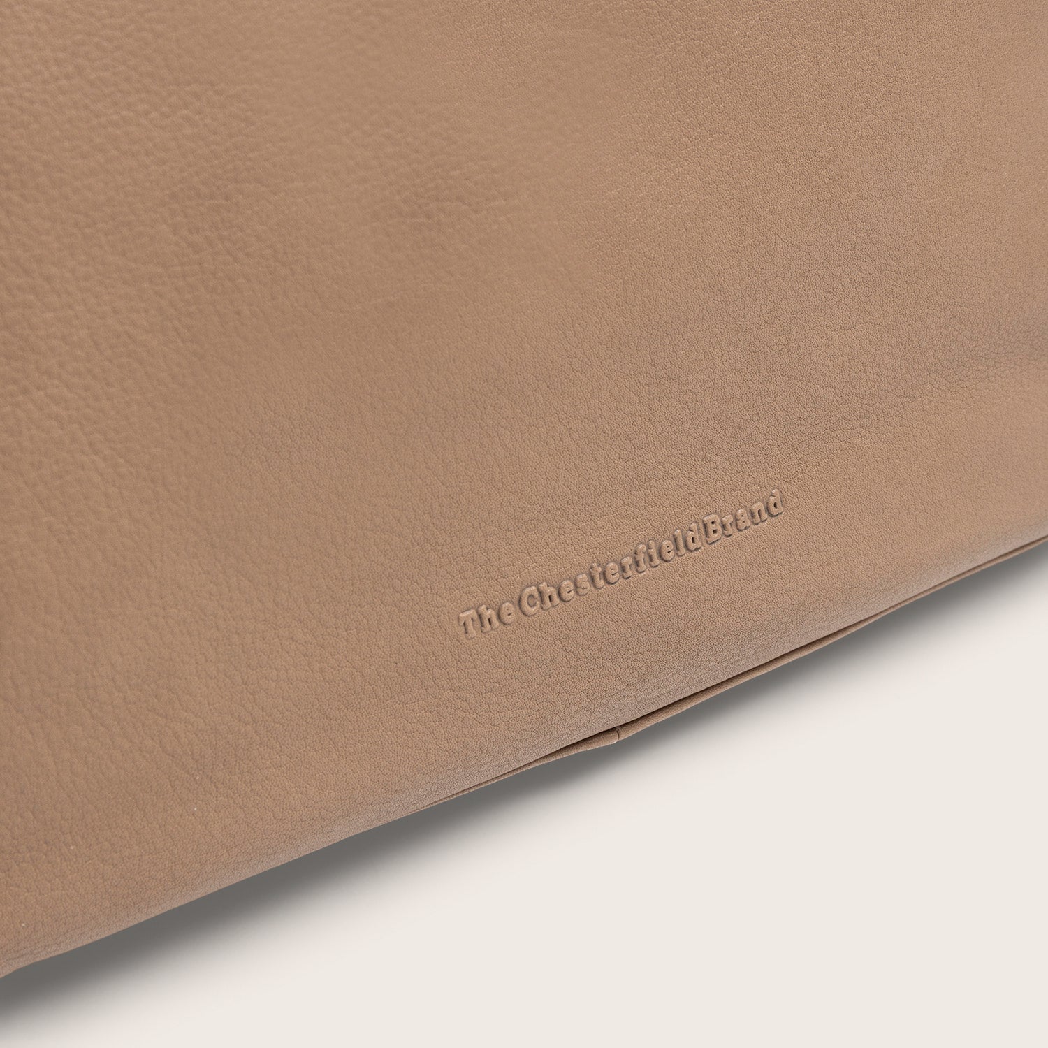 Sac Porté Épaule en Cuir Taupe Azura