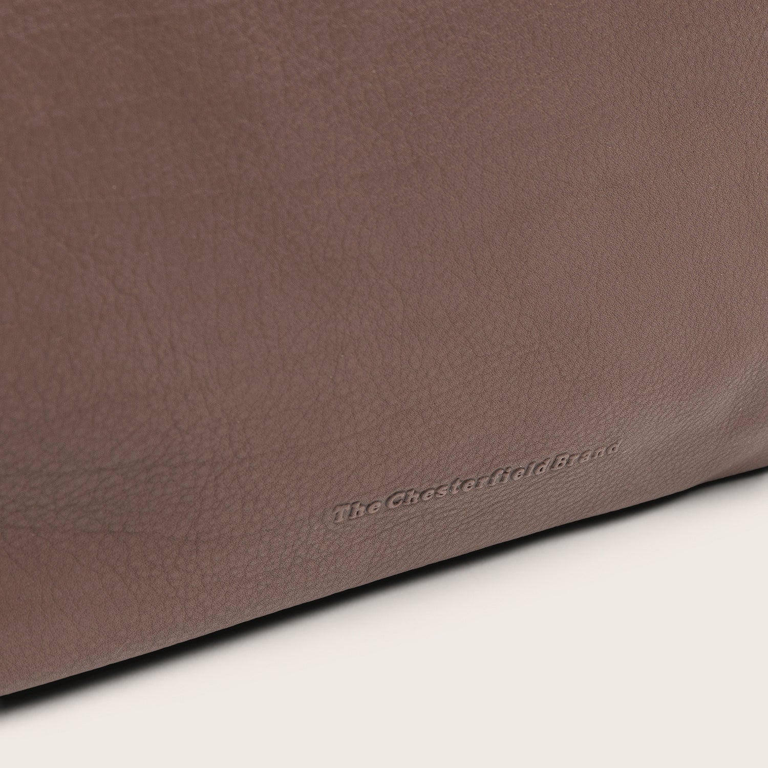 Sac Porté Épaule en Cuir Taupe Foncé Azura