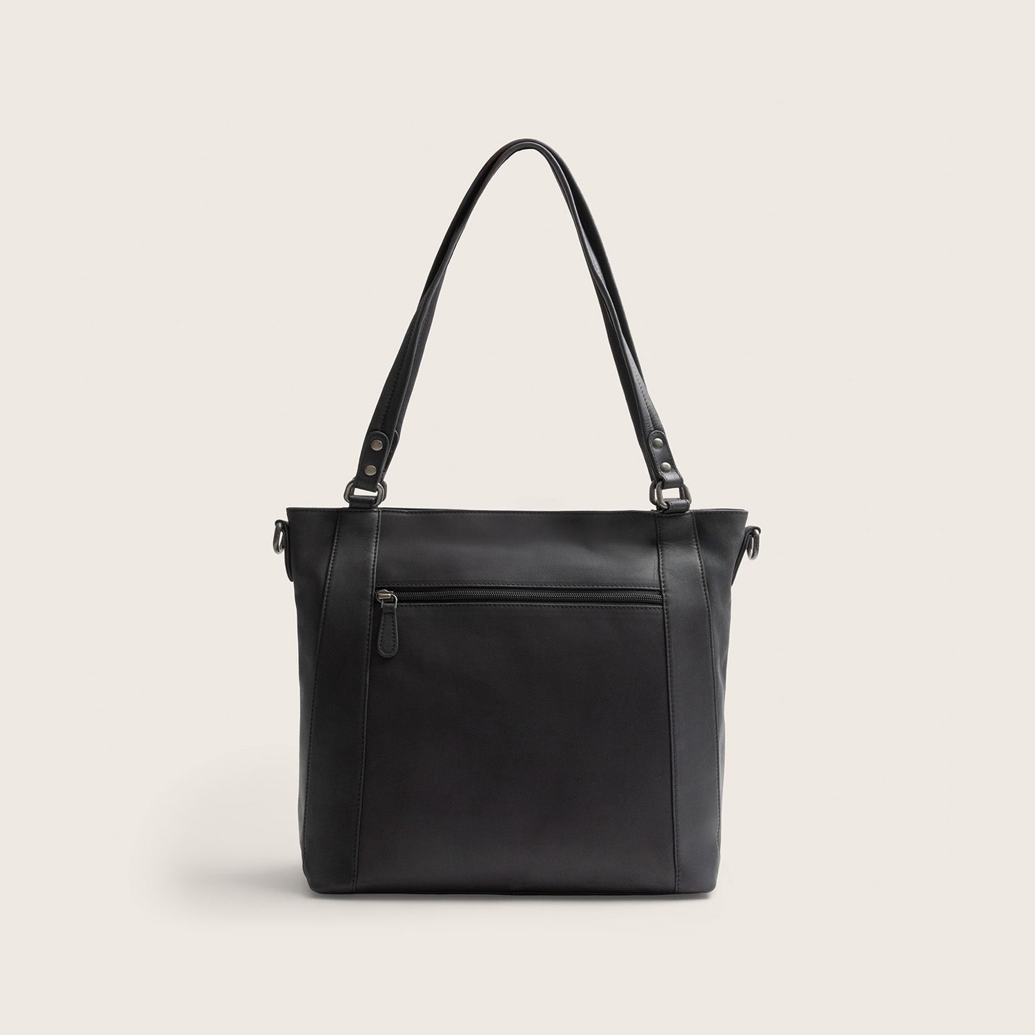 Sac Porté Épaule en Cuir Noir Elira