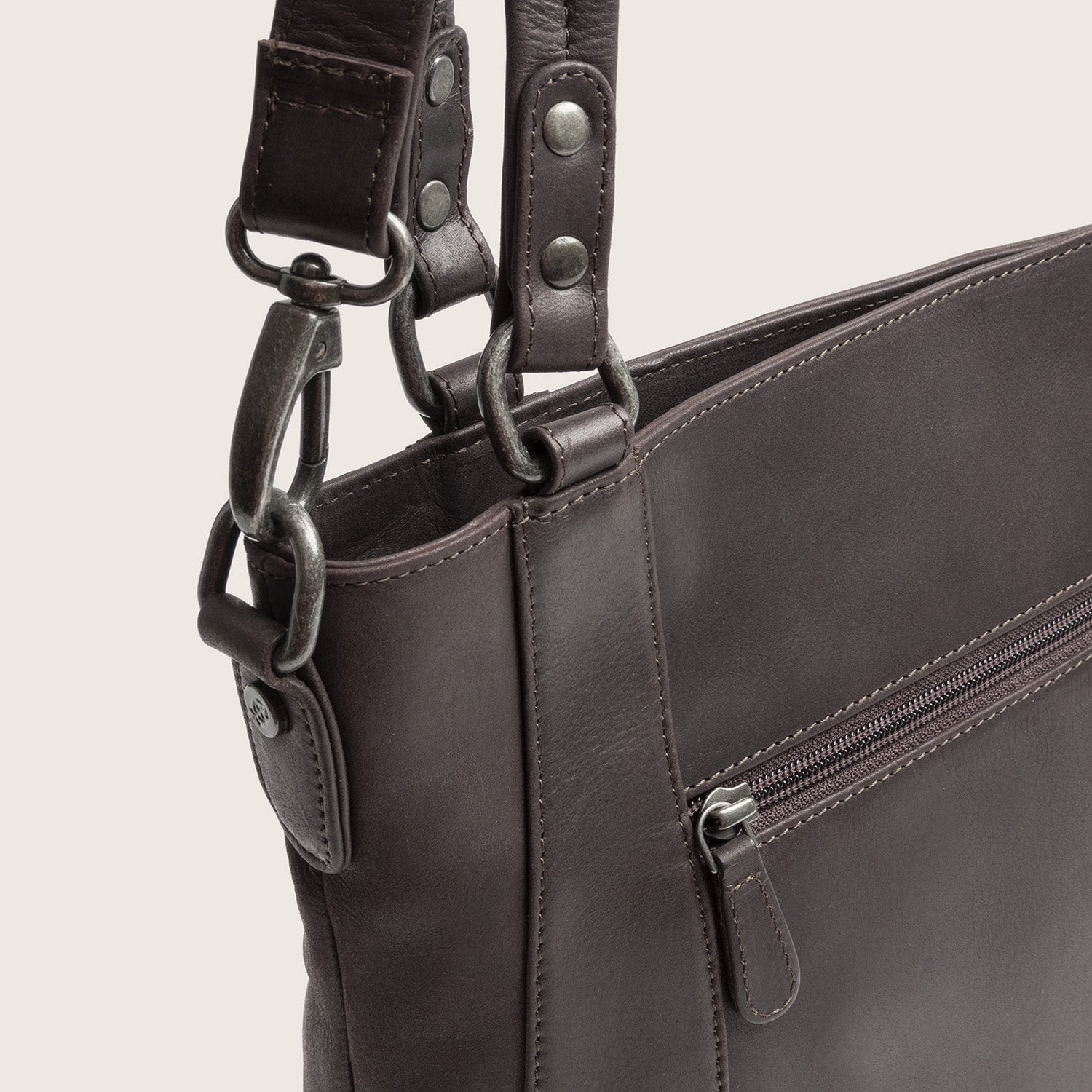 Leather Shoulder Bag Brown Elira