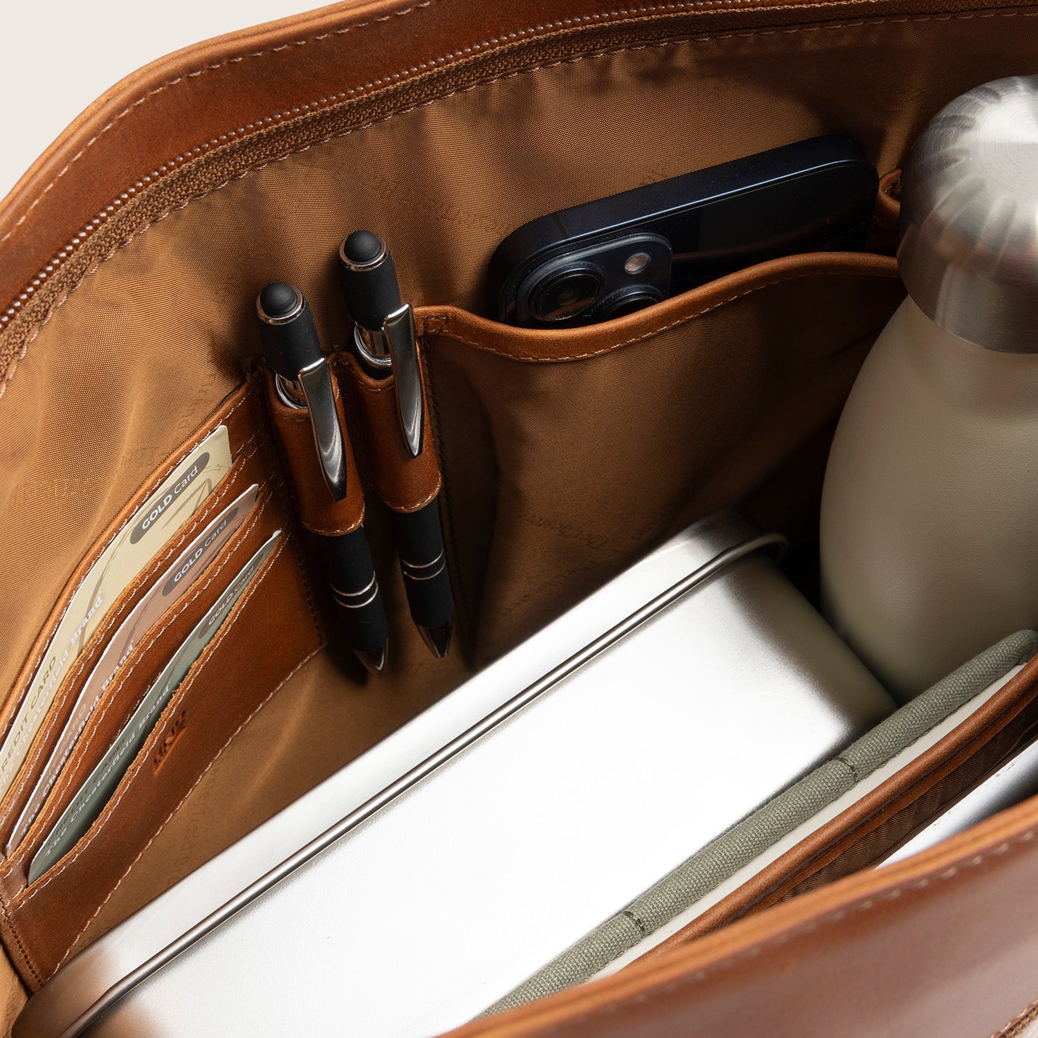 Leather Shoulder Bag Cognac Elira