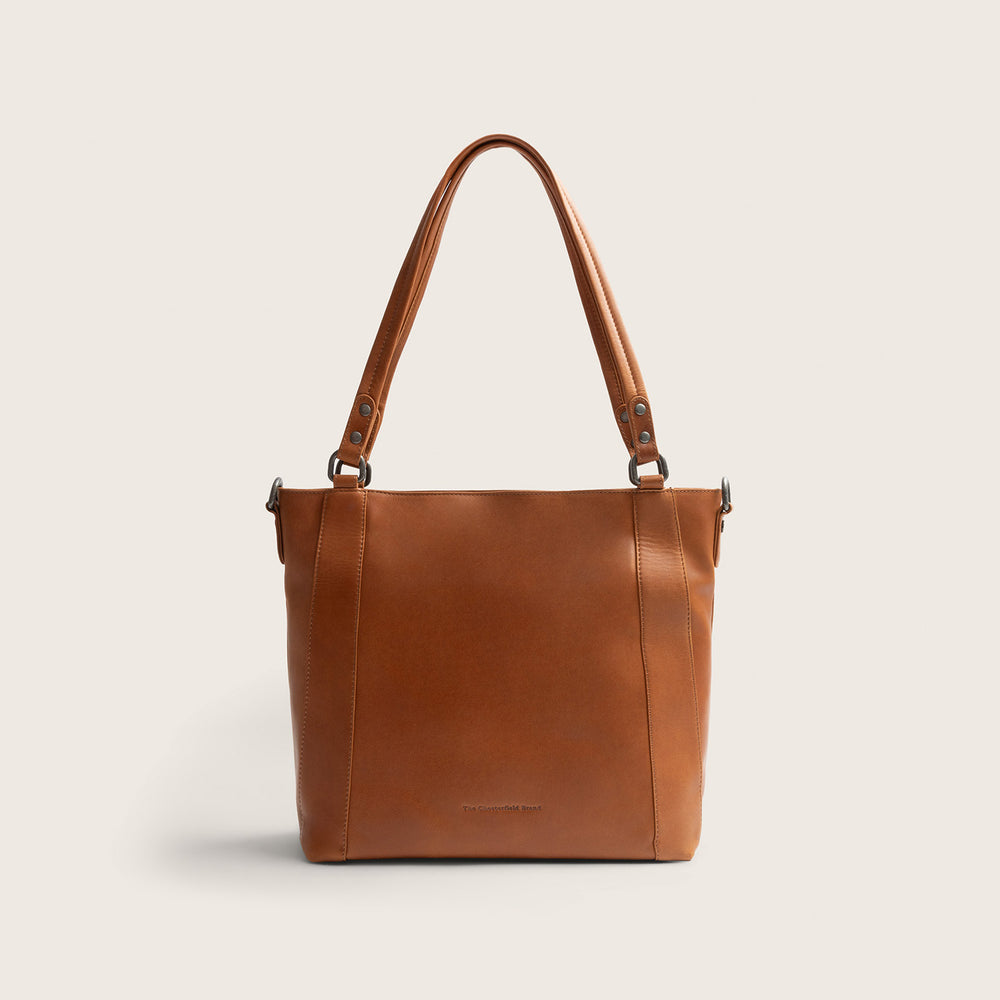 Sac Porté Épaule en Cuir Cognac Elira