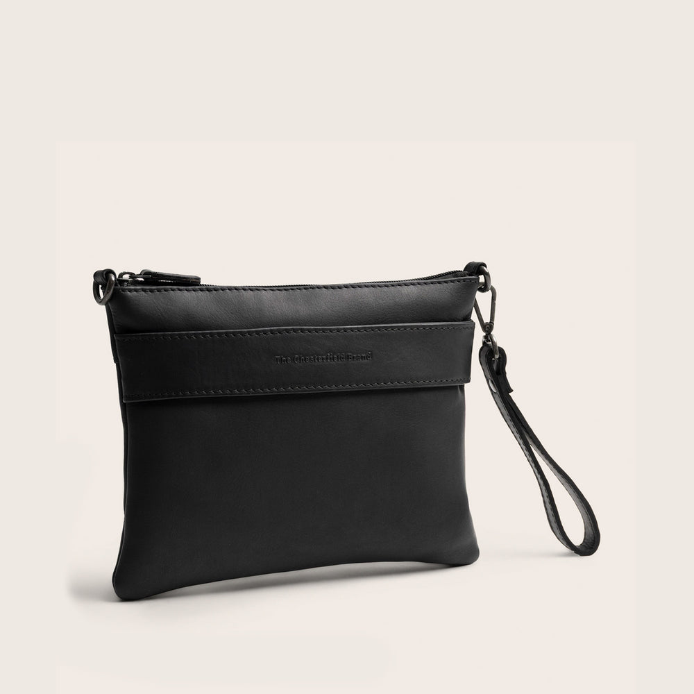 Sac Bandoulière en Cuir Noir Harlan