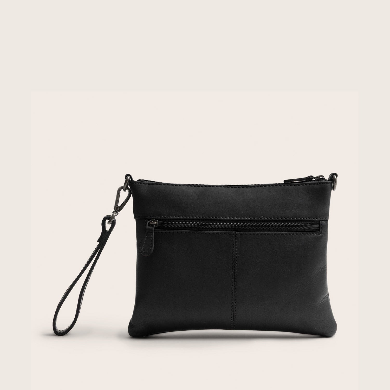 Sac Bandoulière en Cuir Noir Harlan