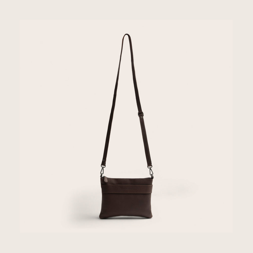 Sac Bandoulière en Cuir Marron Harlan