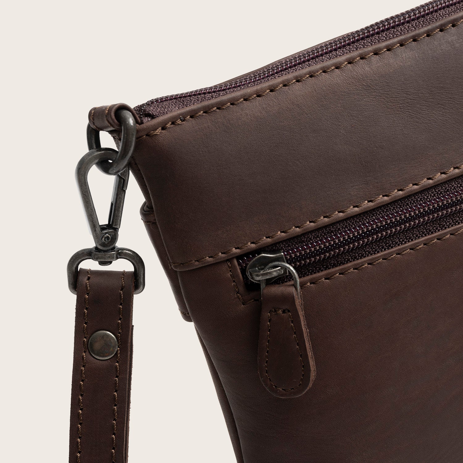 Sac Bandoulière en Cuir Marron Harlan