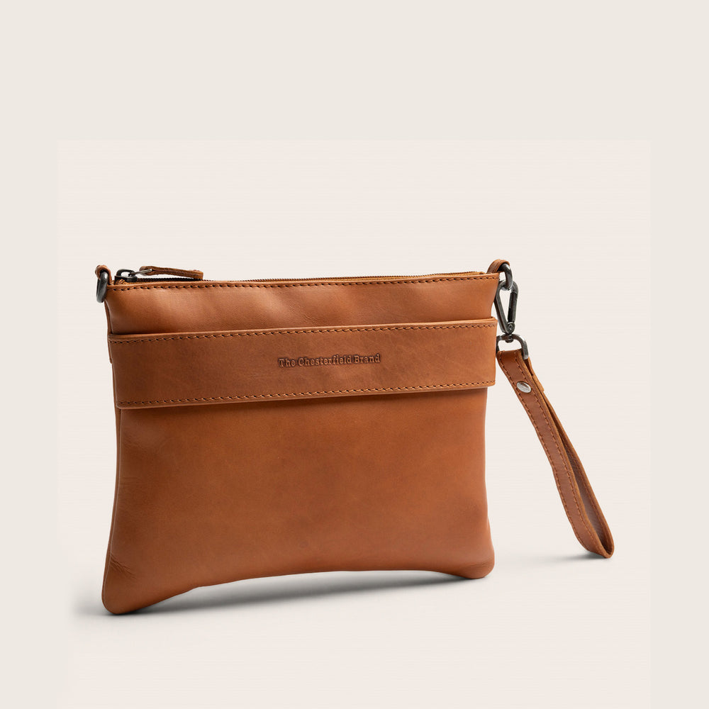 Sac Bandoulière en Cuir Cognac Harlan
