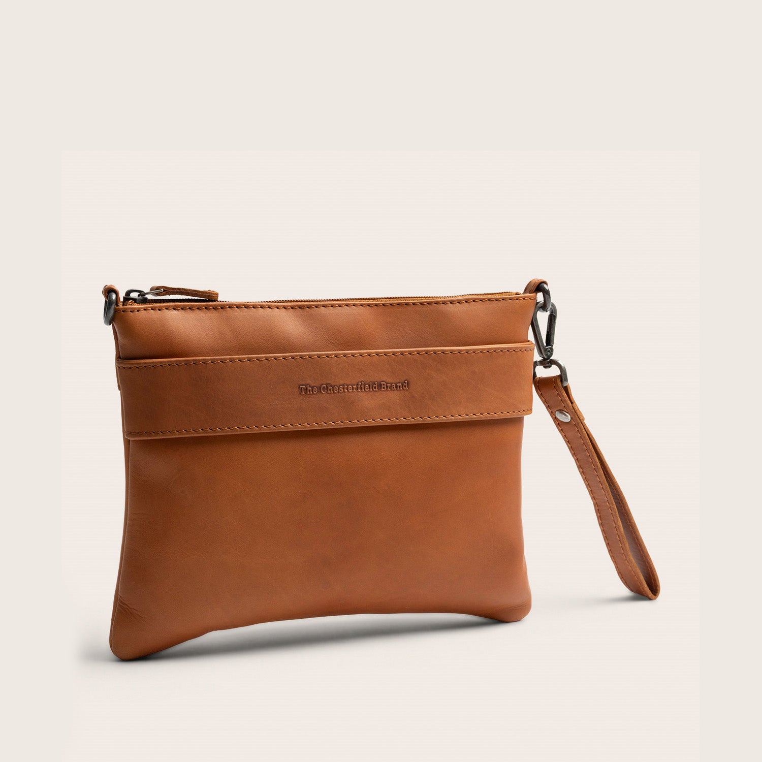 Sac Bandoulière en Cuir Cognac Harlan