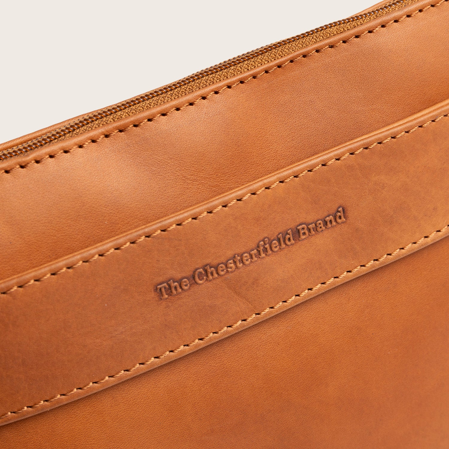 Sac Bandoulière en Cuir Cognac Harlan