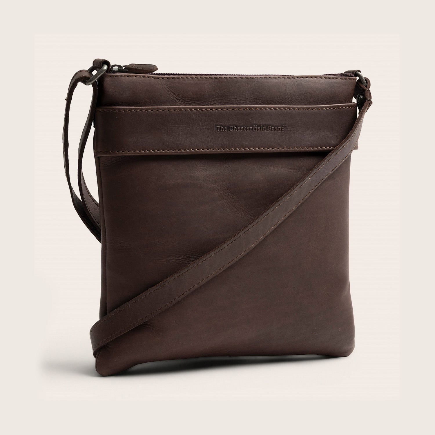 Sac Bandoulière en Cuir Marron Trenton