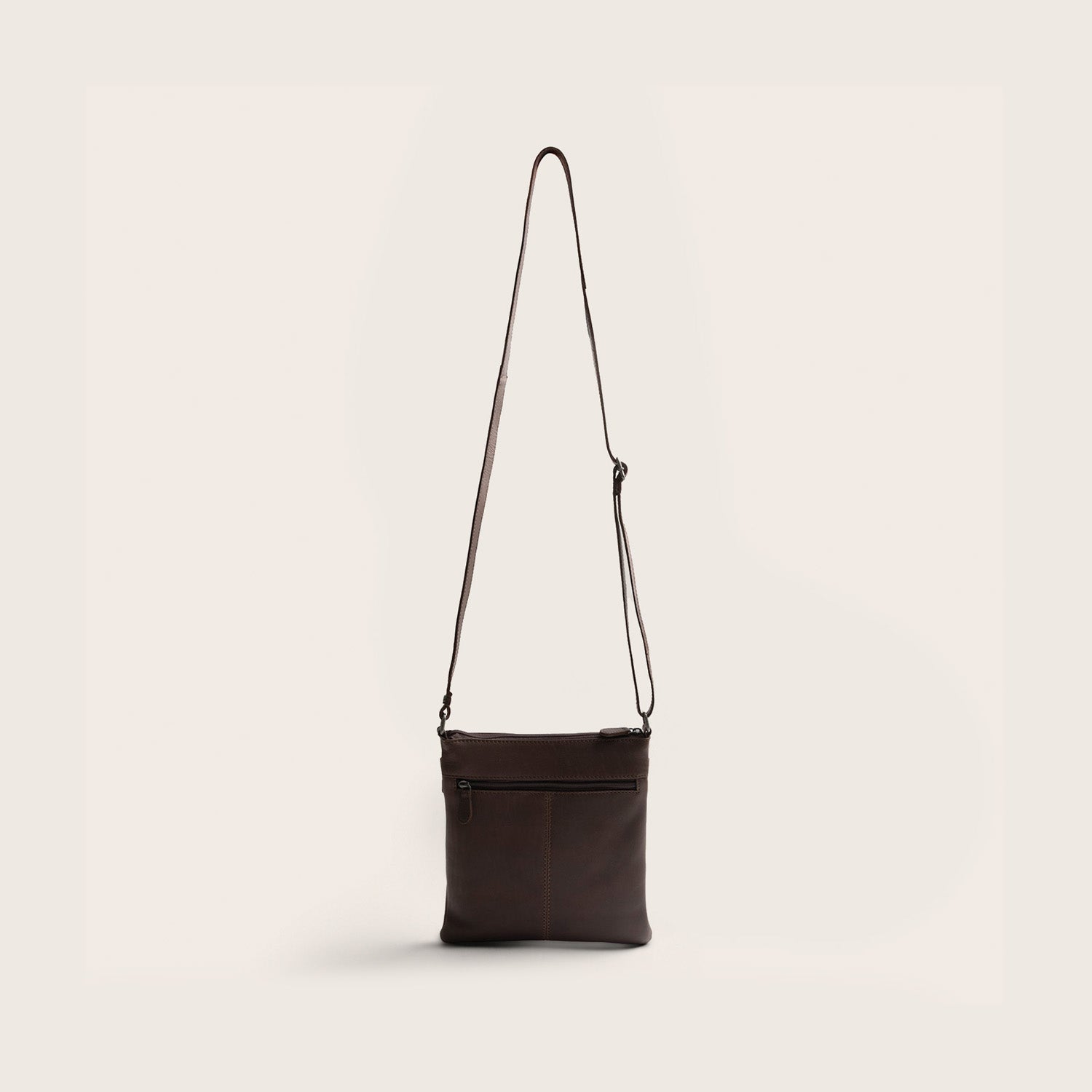 Sac Bandoulière en Cuir Marron Trenton