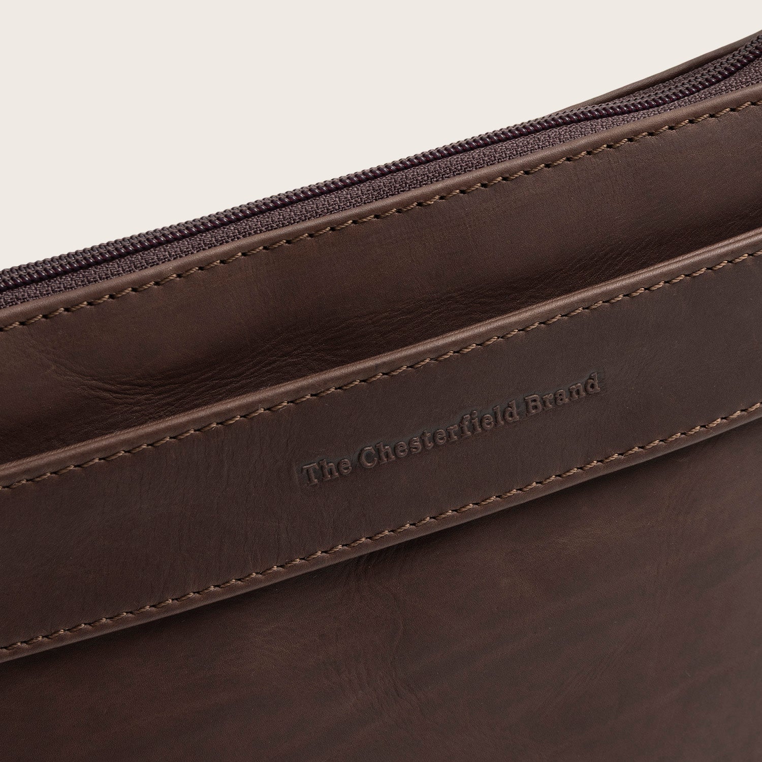 Sac Bandoulière en Cuir Marron Trenton