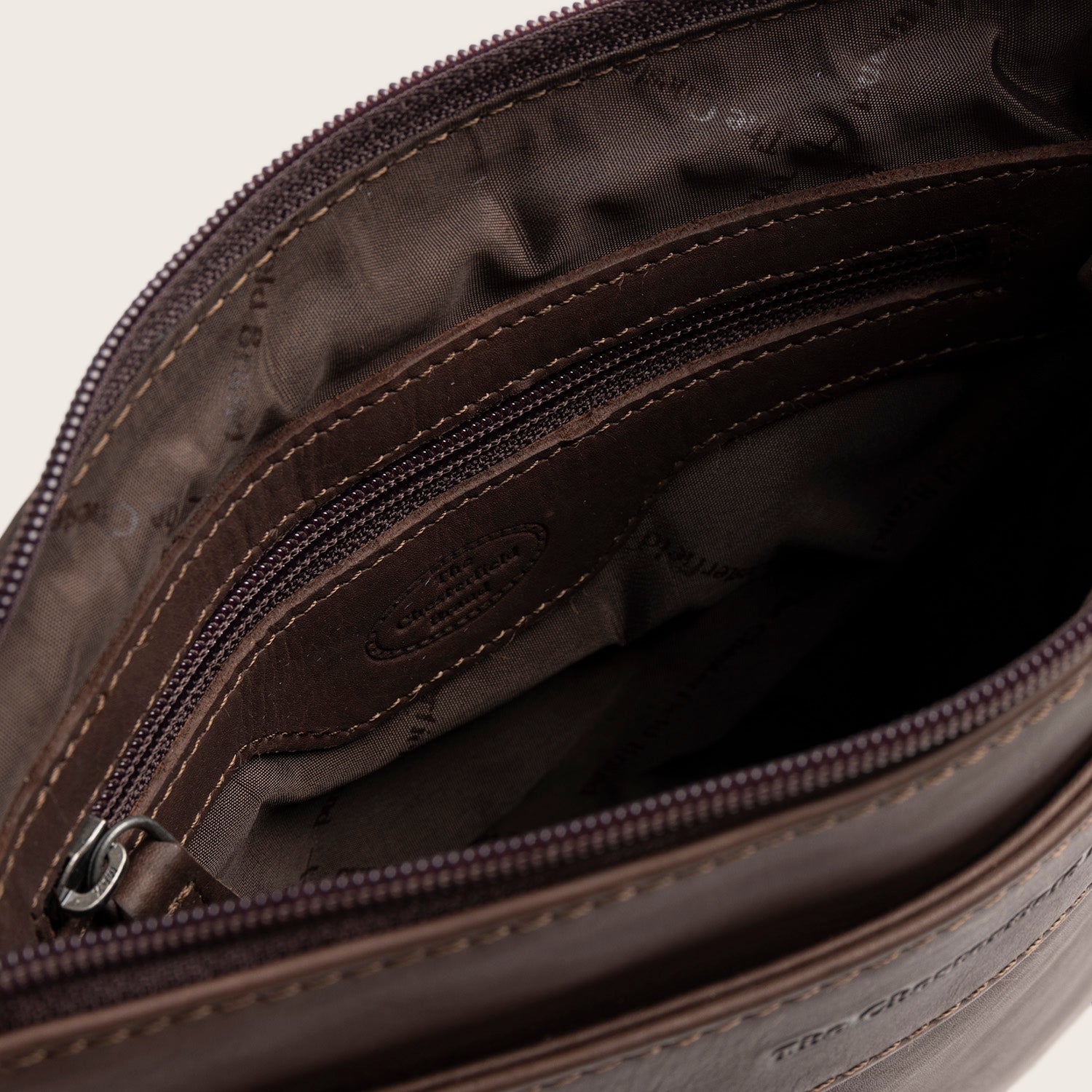 Sac Bandoulière en Cuir Marron Trenton