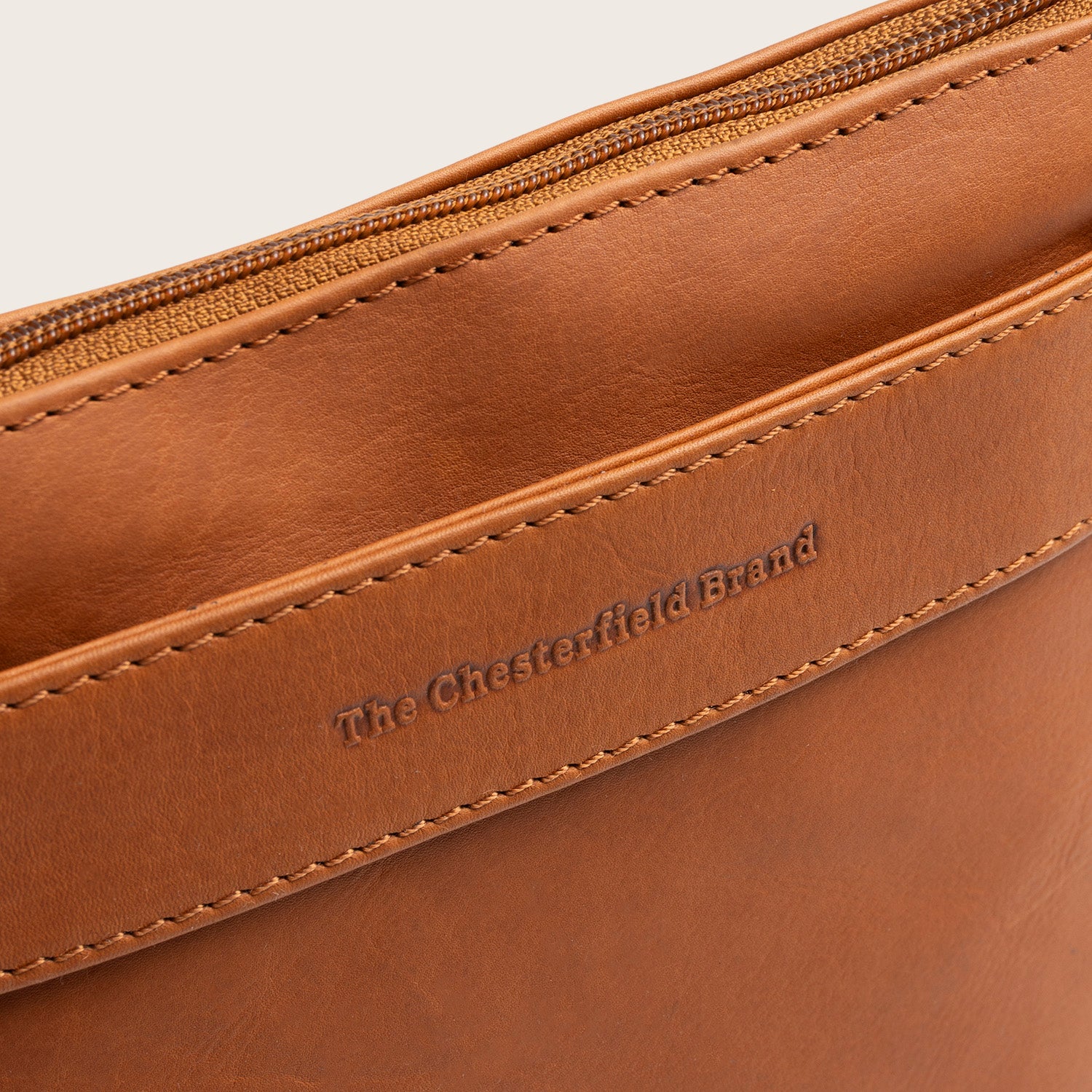 Sac Bandoulière en Cuir Cognac Trenton