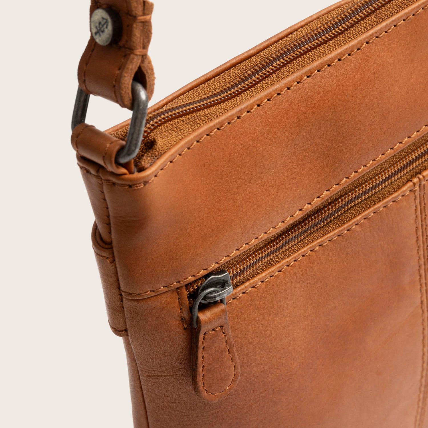 Sac Bandoulière en Cuir Cognac Trenton