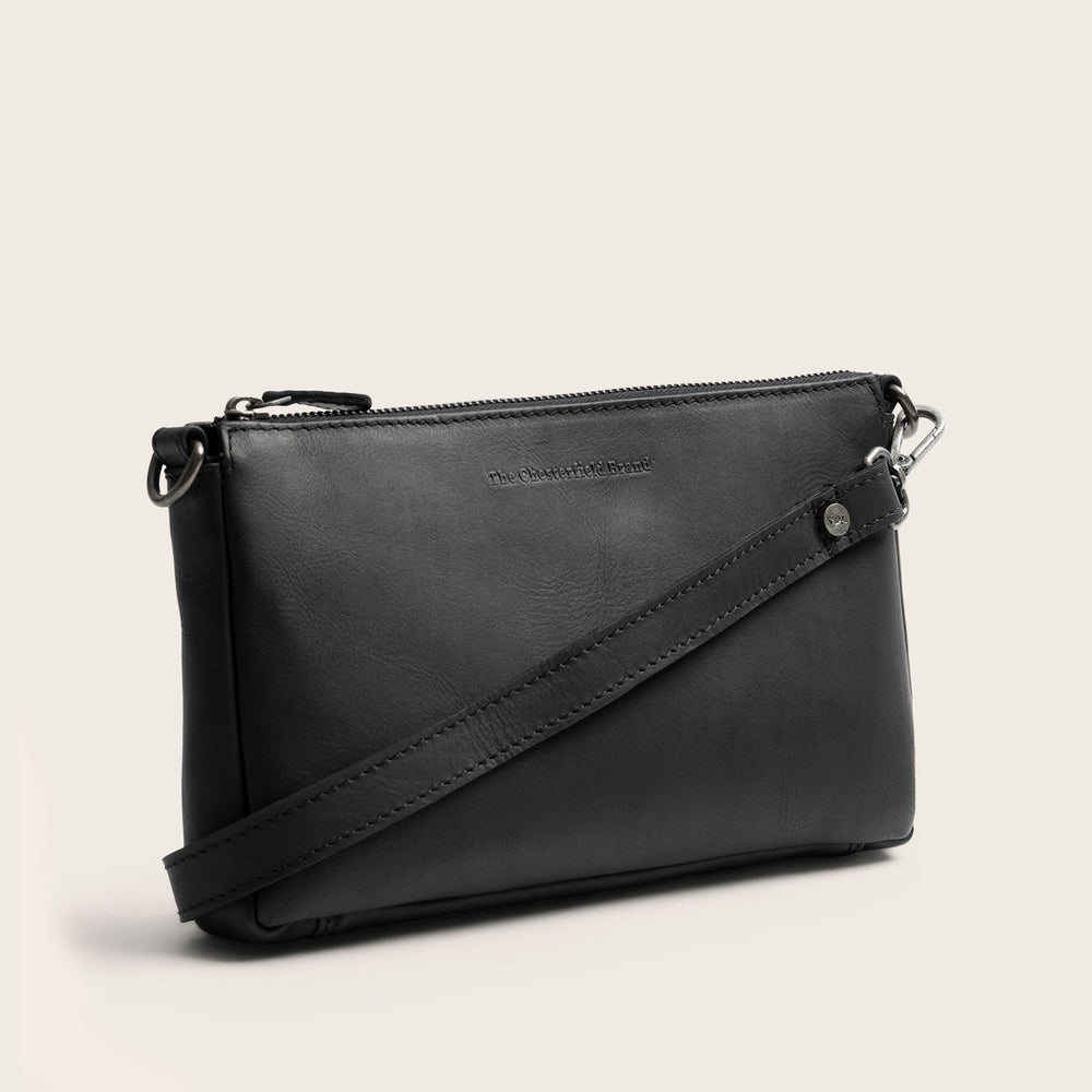 Leather Crossbody Bag Black Orinoco
