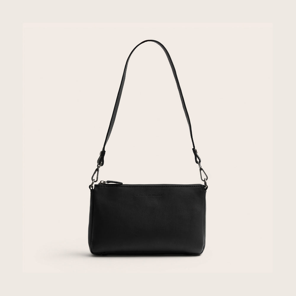 Leather Crossbody Bag Black Orinoco