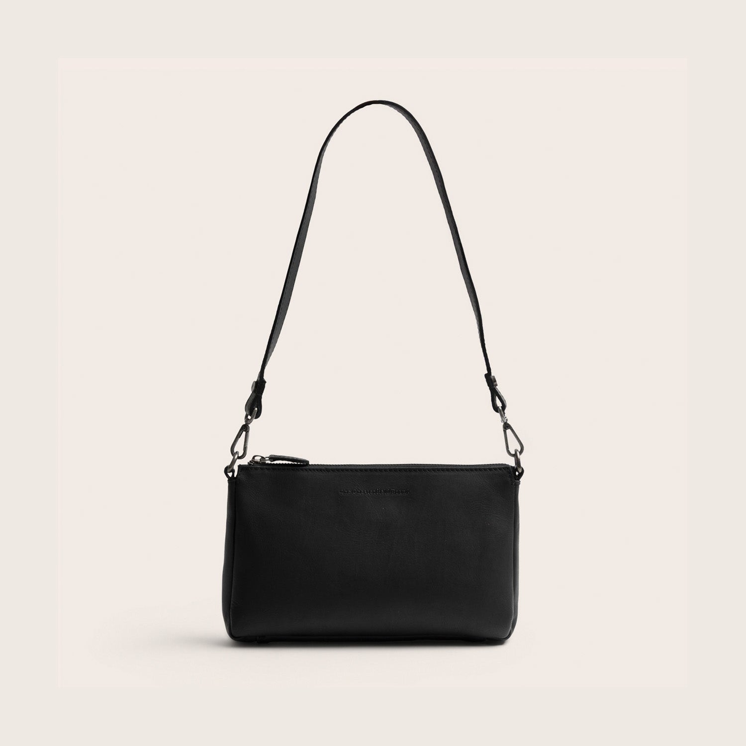 Leder Umhängetasche Schwarz Orinoco
