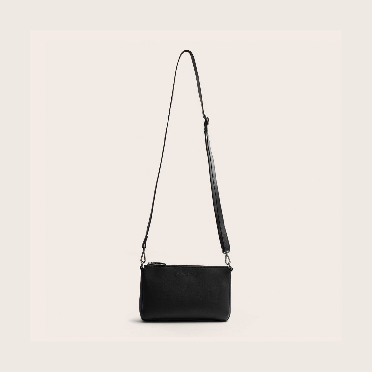 Leder Umhängetasche Schwarz Orinoco