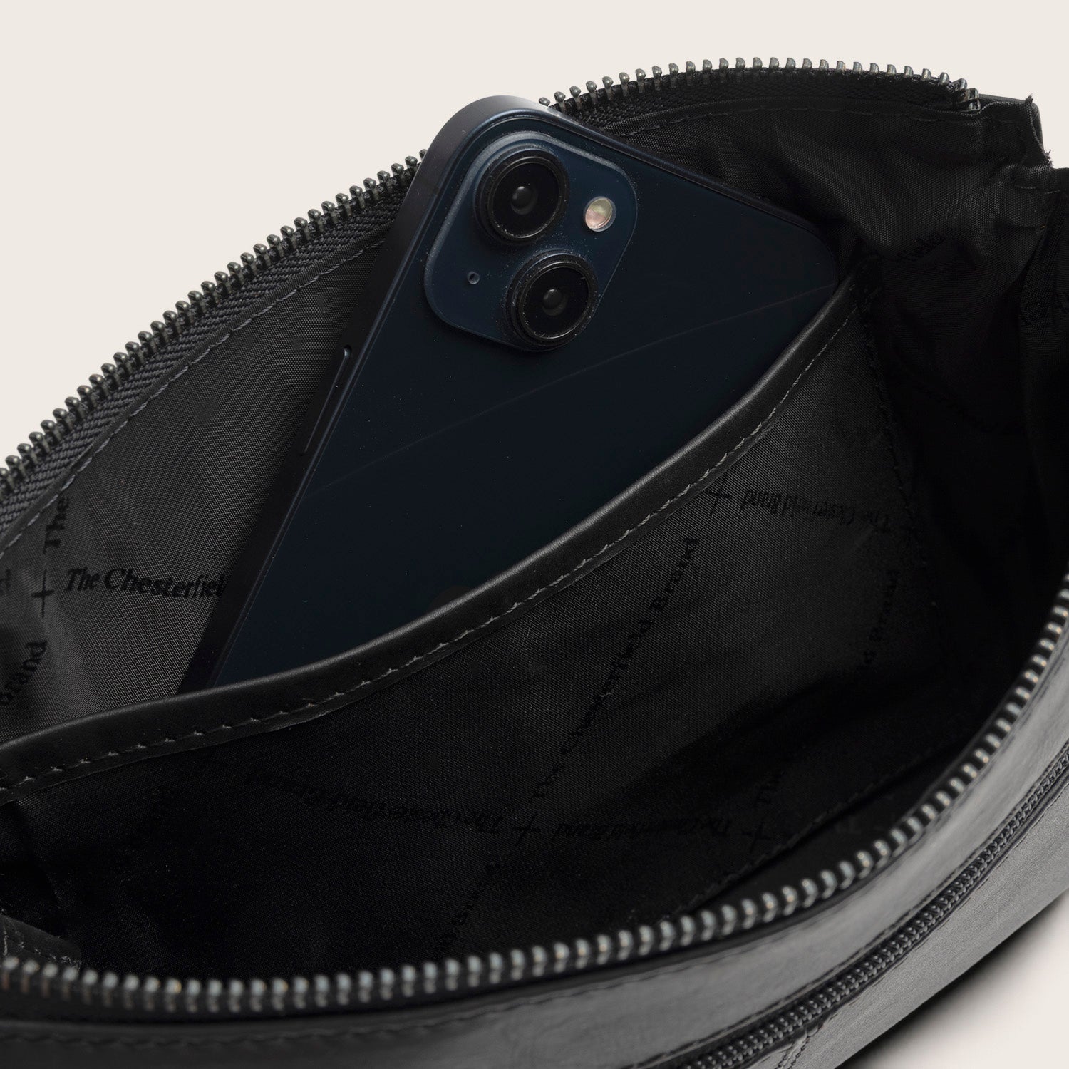 Leder Umhängetasche Schwarz Orinoco