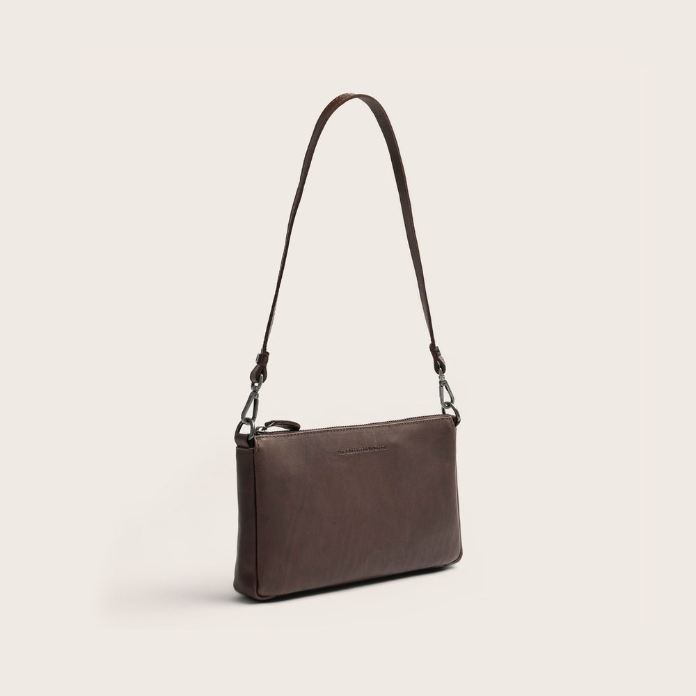 Leather Crossbody Bag Brown Orinoco