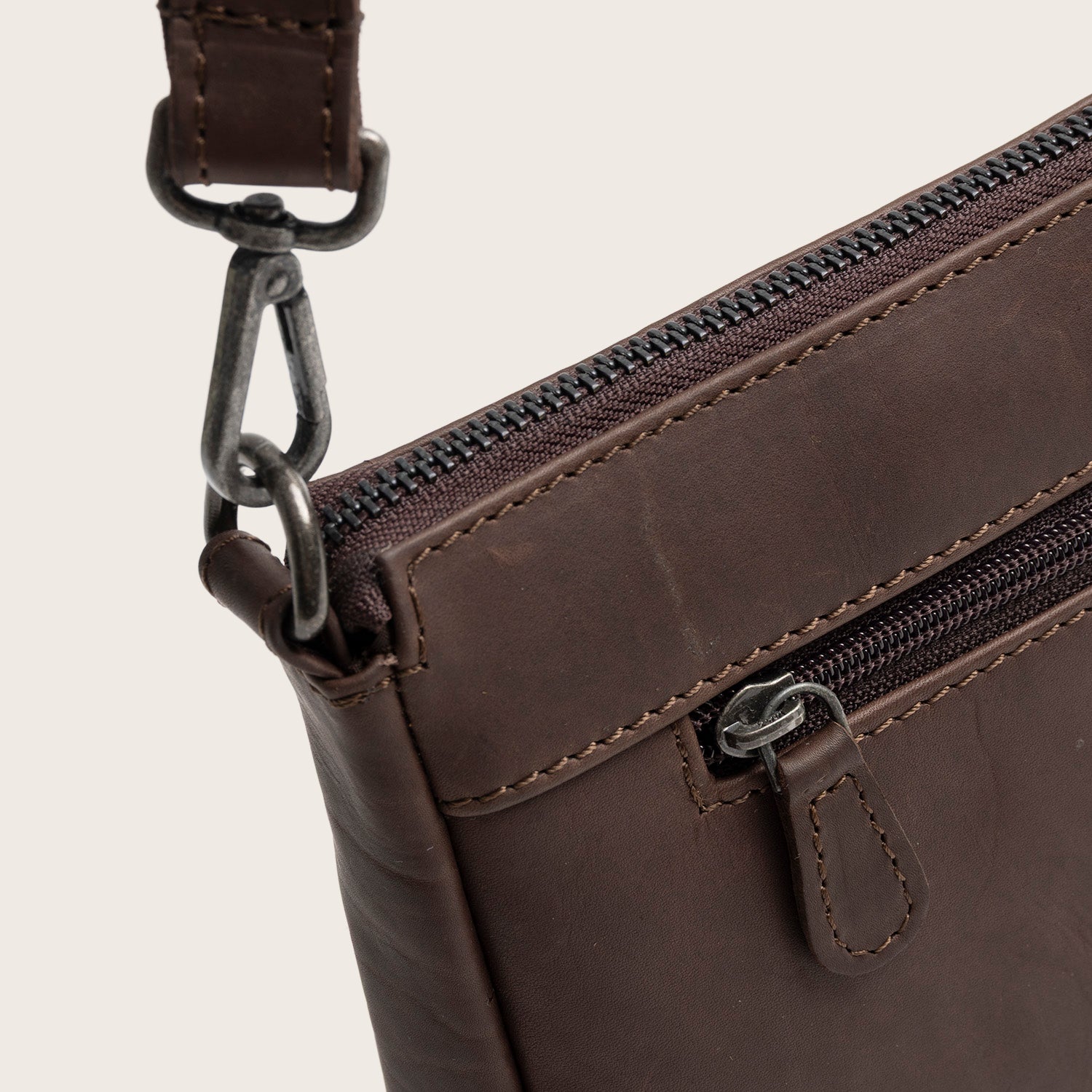 Leder Umhängetasche Braun Orinoco