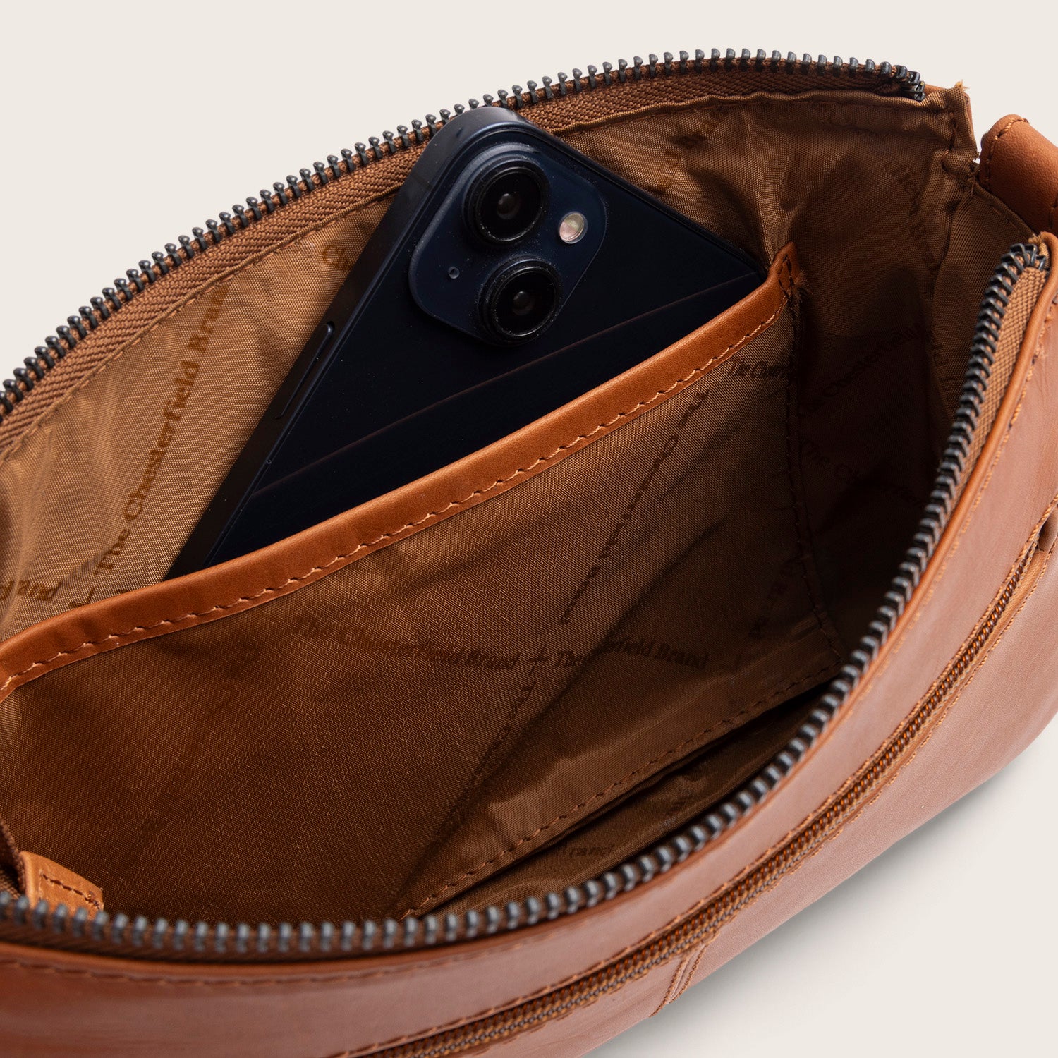 Leather Crossbody Bag Cognac Orinoco